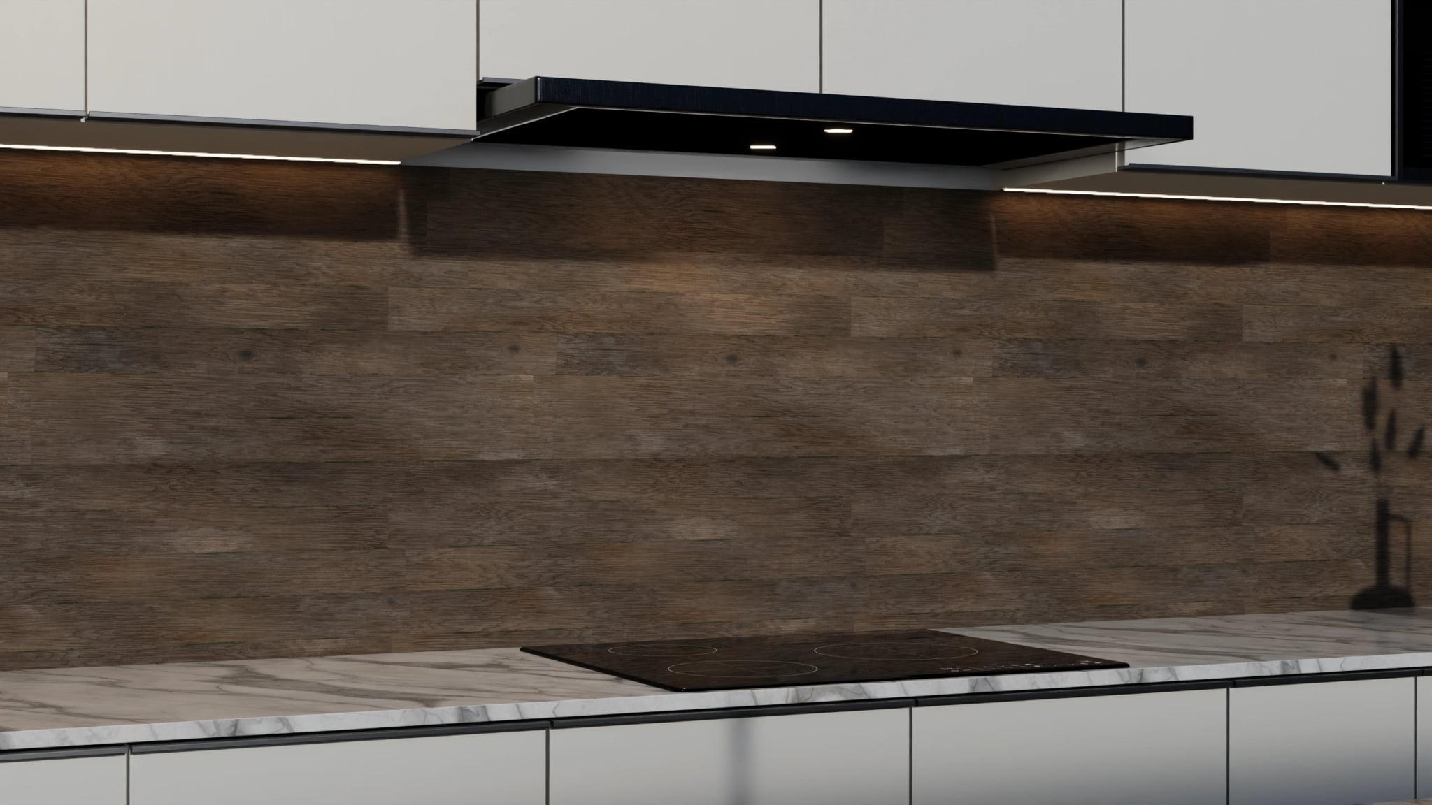 Küchenrückwand - Holz Planken Grau – Bild 3