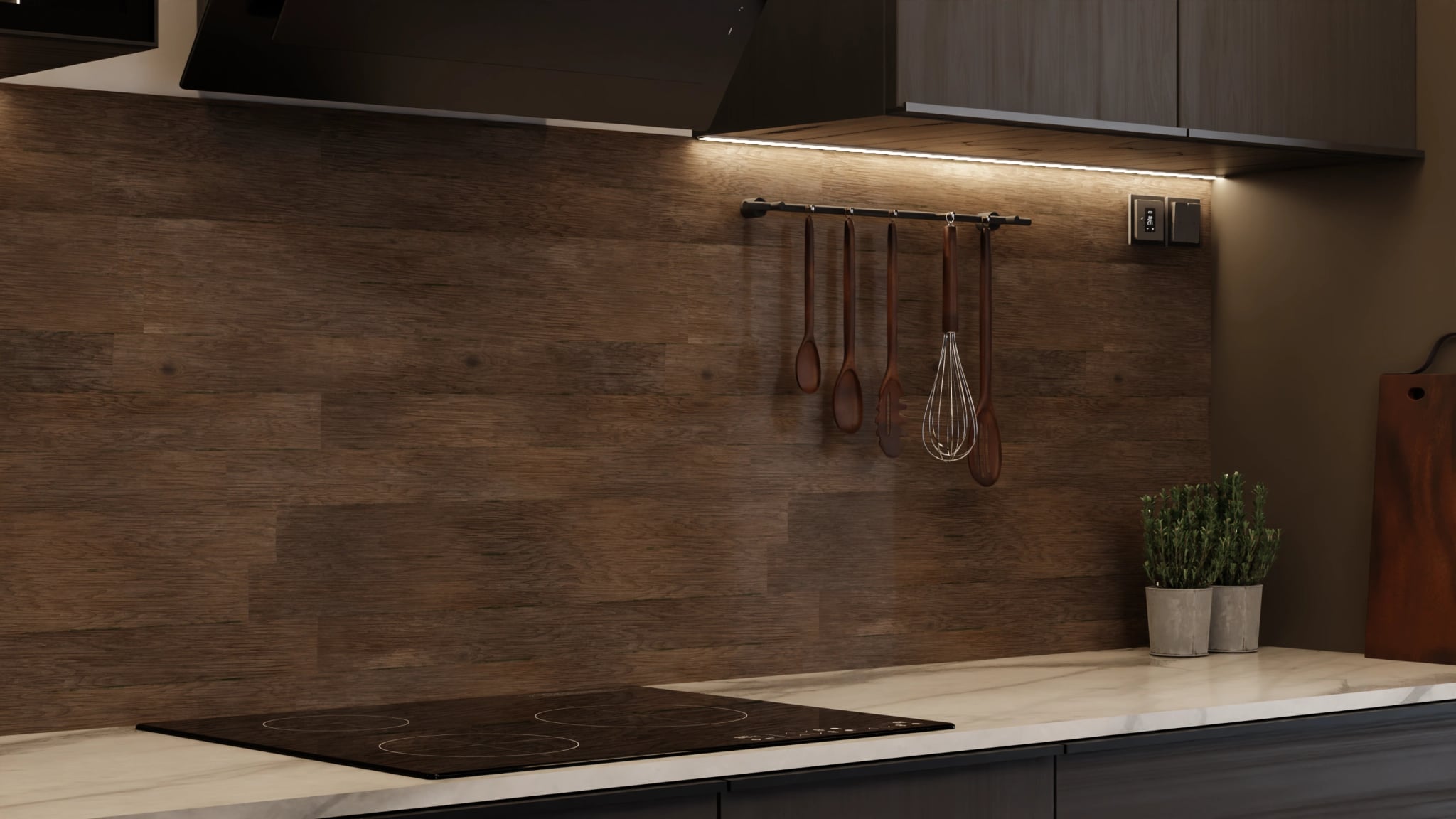 Küchenrückwand - Holz Planken Grau – Bild 7