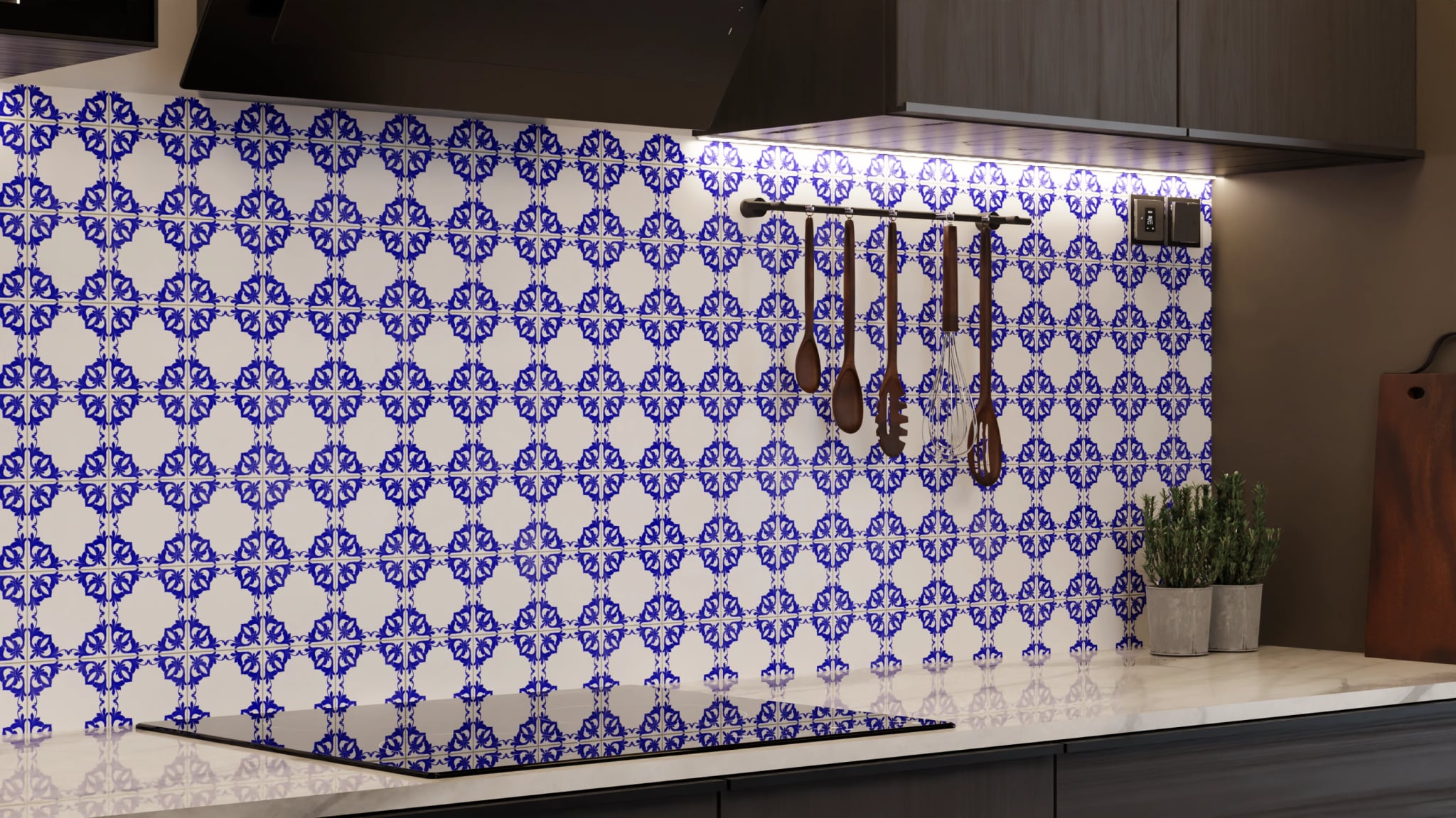 Küchenrückwand - Azulejo Sternornament Klein – Bild 7
