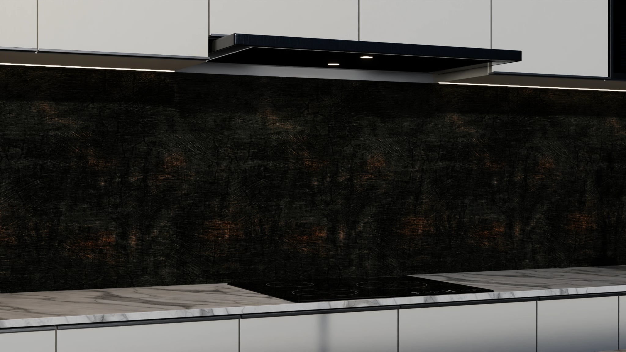 Küchenrückwand - Holz Bemalt Schwarz – Bild 3