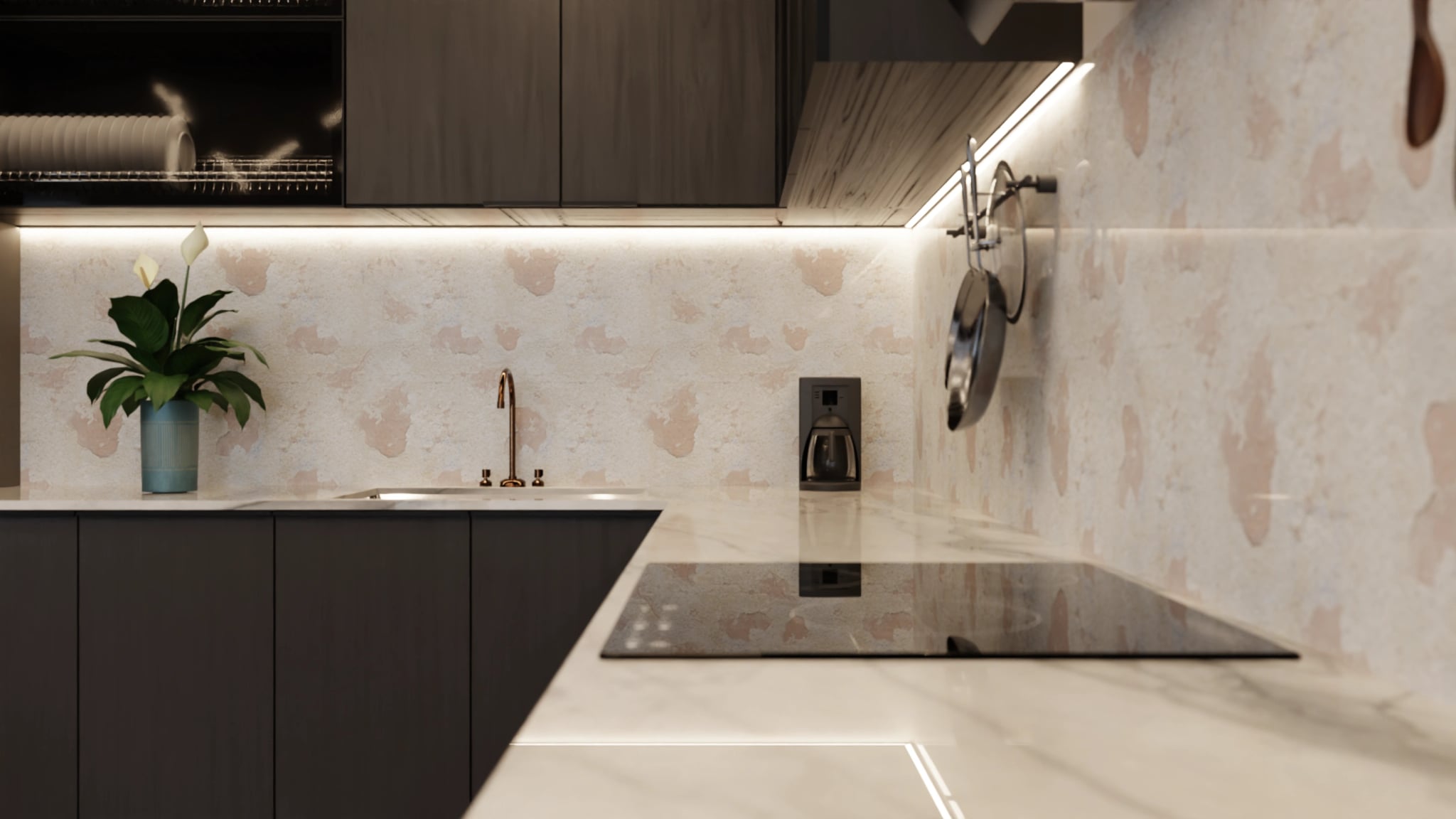 Küchenrückwand - Putz Vintage Beige – Bild 6