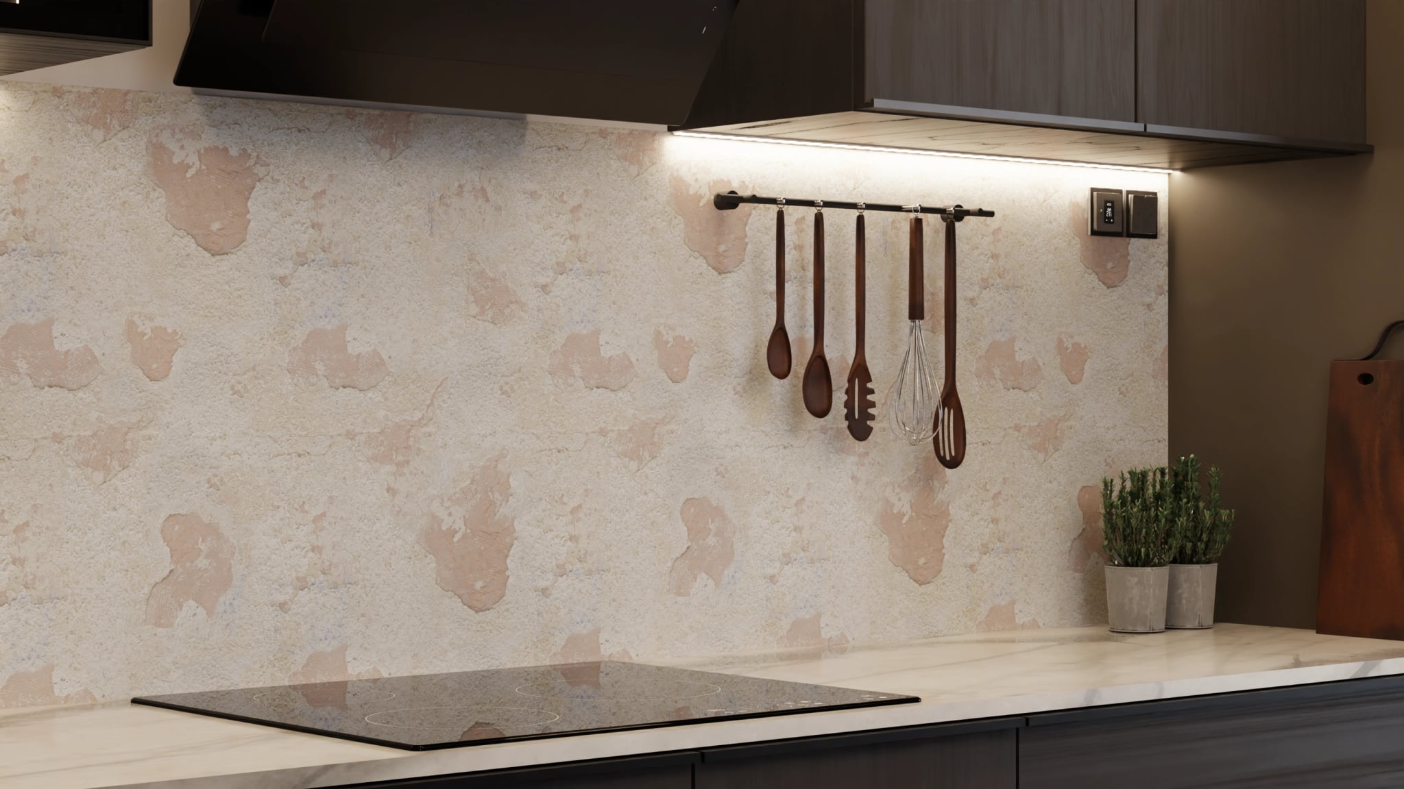 Küchenrückwand - Putz Vintage Beige – Bild 7