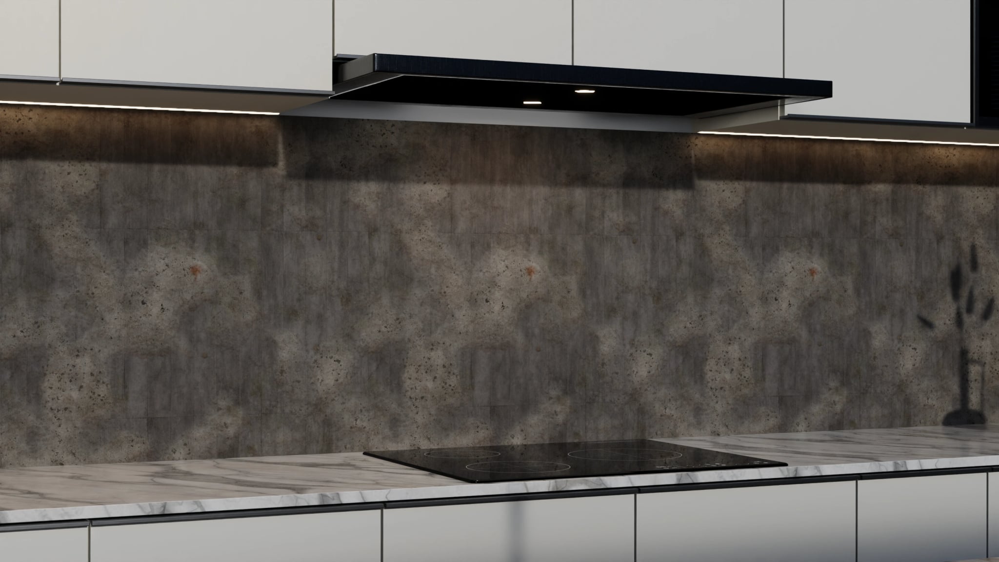Küchenrückwand - Beton Dunkel Anthrazit – Bild 3