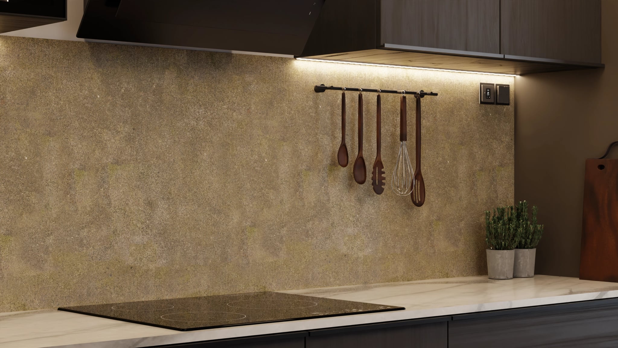 Küchenrückwand - Beton Sandgrau – Bild 7