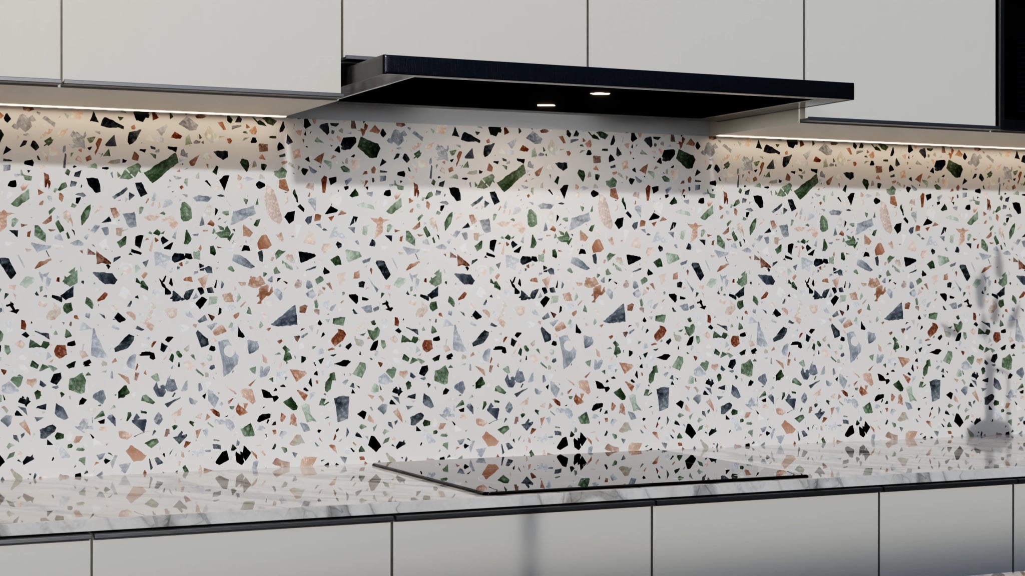 Küchenrückwand - Terrazzo Waldgrün – Bild 3