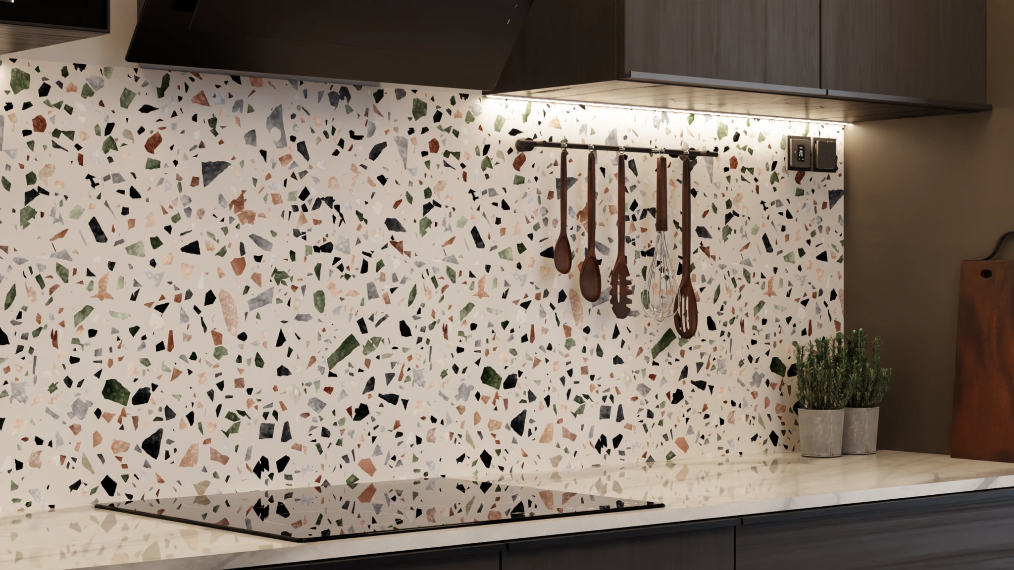 Küchenrückwand - Terrazzo Waldgrün – Bild 7