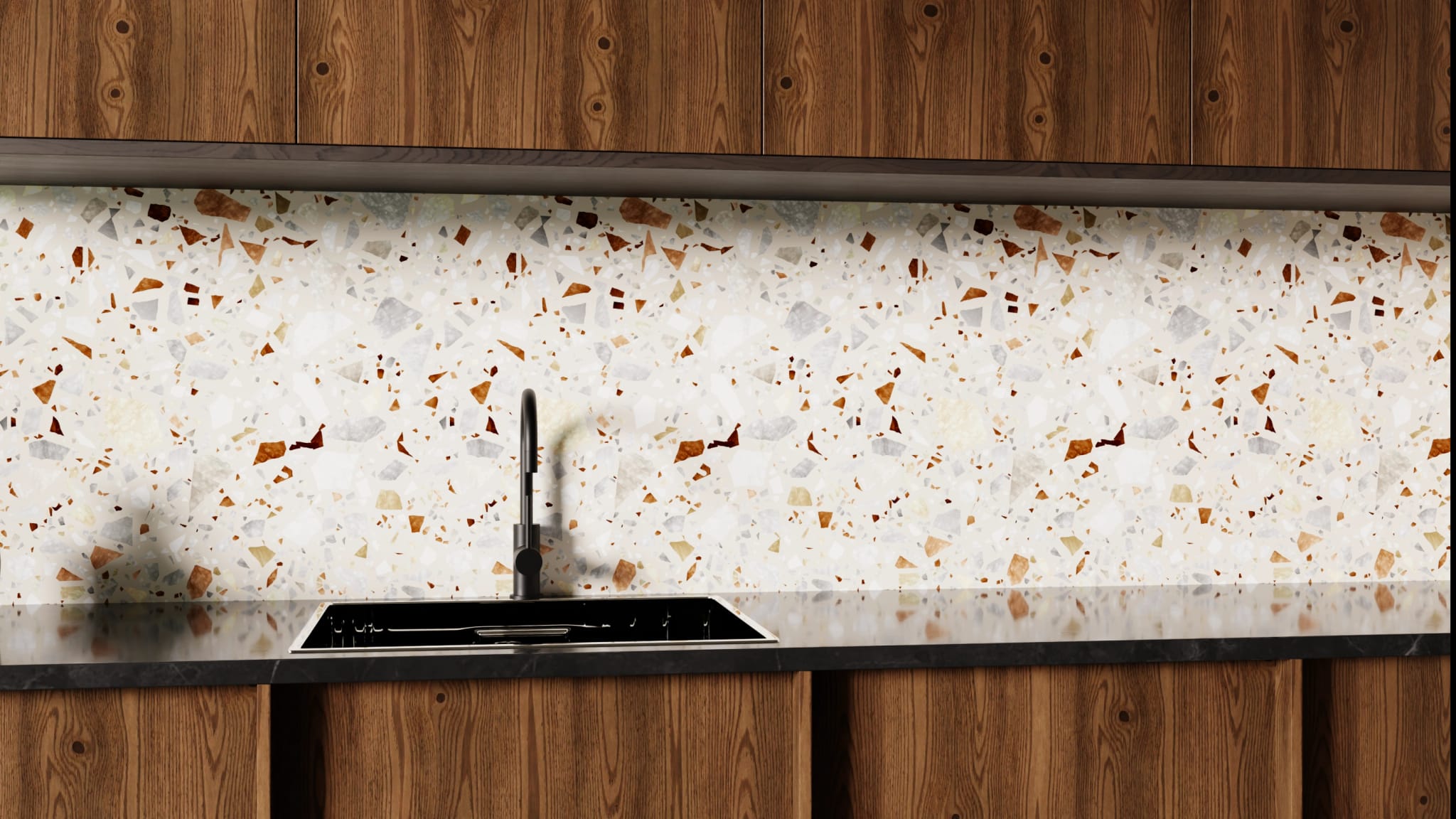 Küchenrückwand - Terrazzo Naturstein
