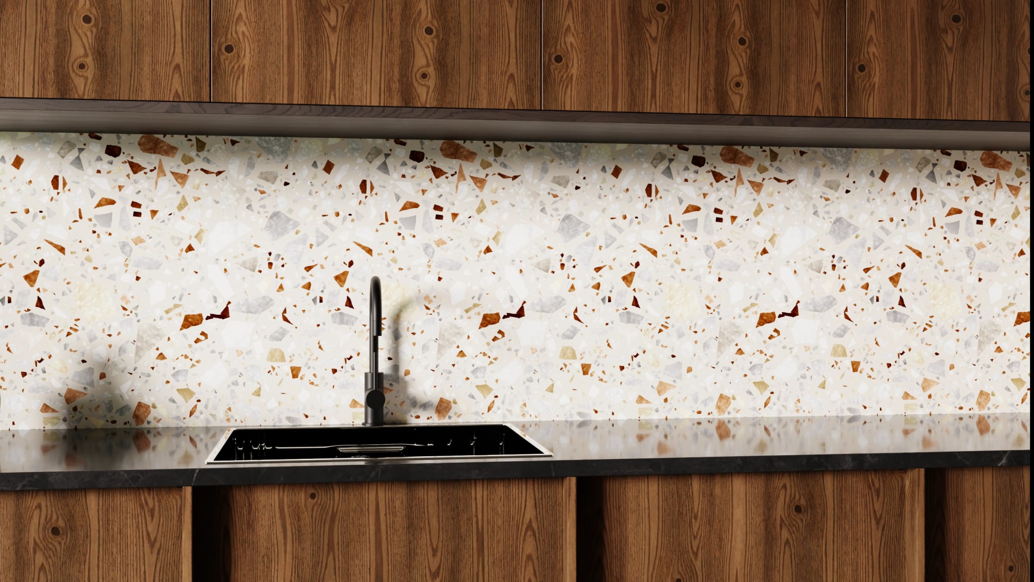 Küchenrückwand - Terrazzo Naturstein – Bild 1