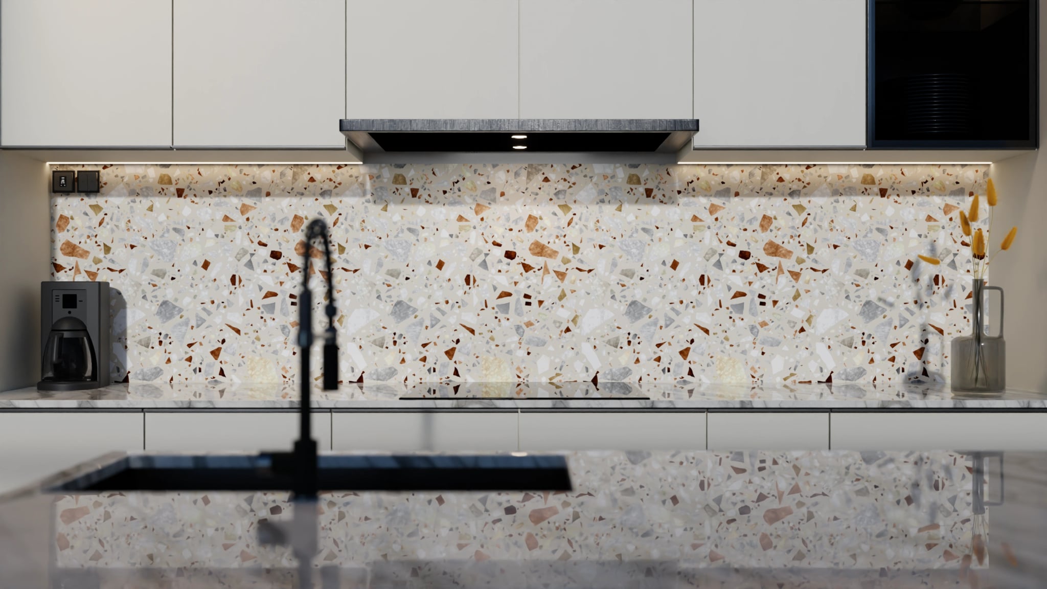 Küchenrückwand - Terrazzo Naturstein – Bild 4