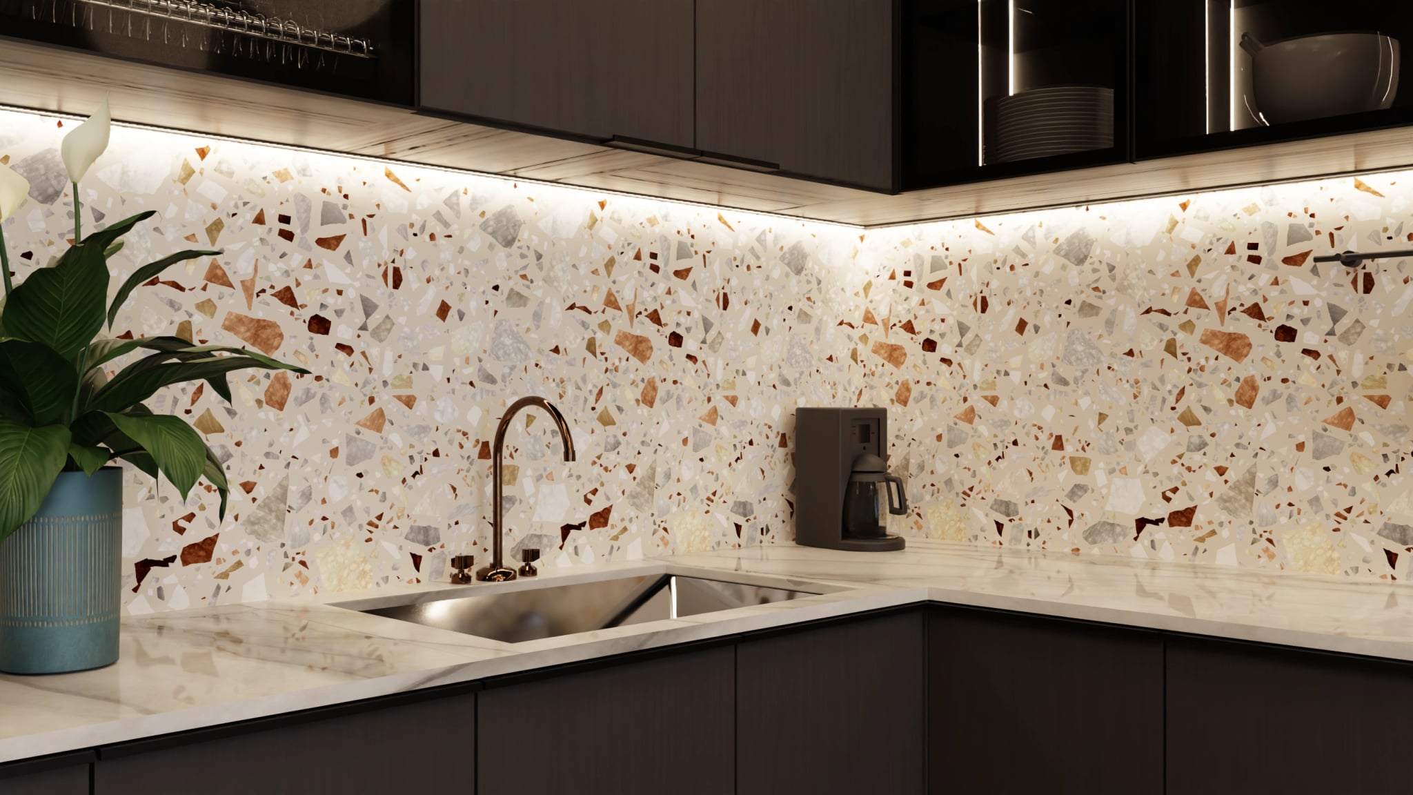 Küchenrückwand - Terrazzo Naturstein – Bild 5