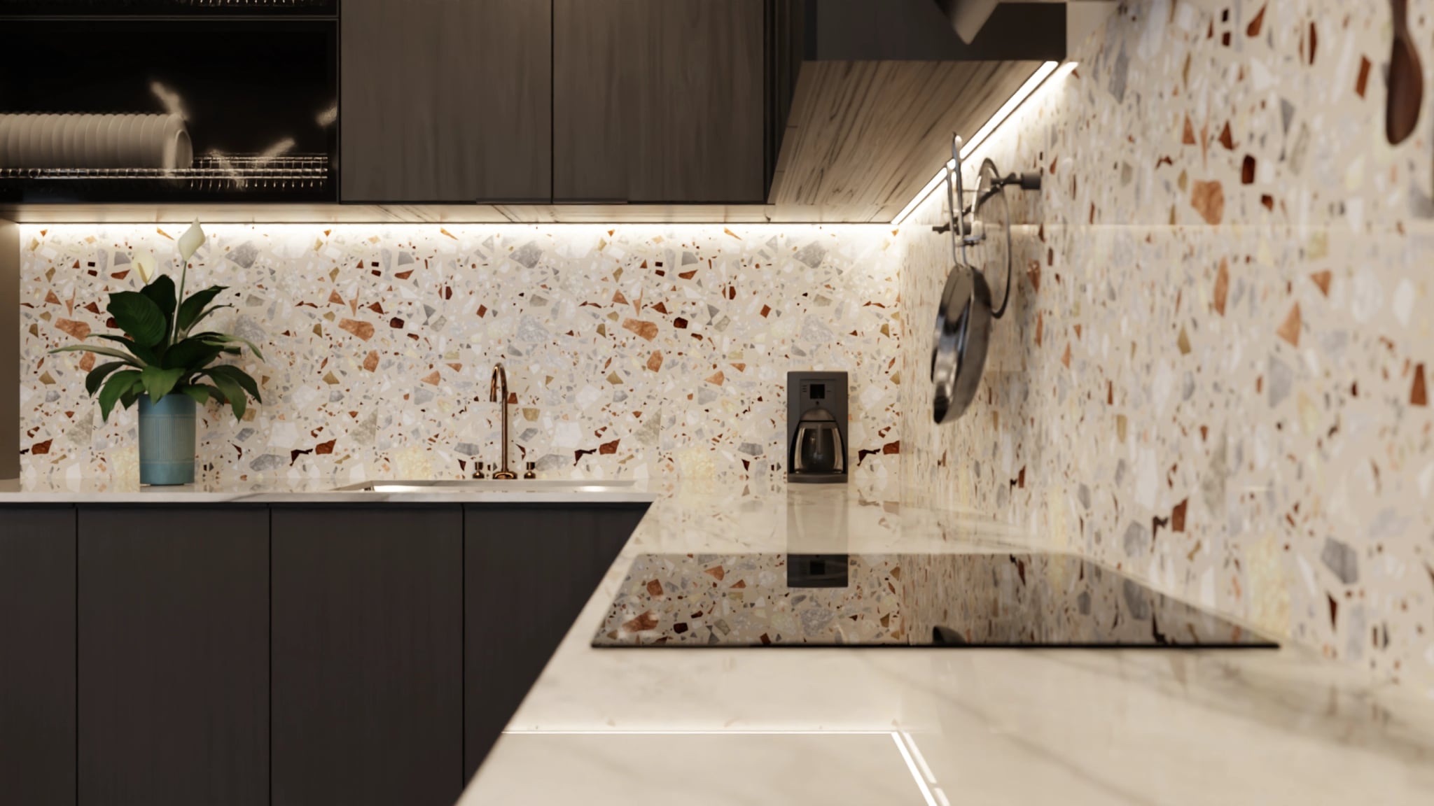 Küchenrückwand - Terrazzo Naturstein – Bild 6