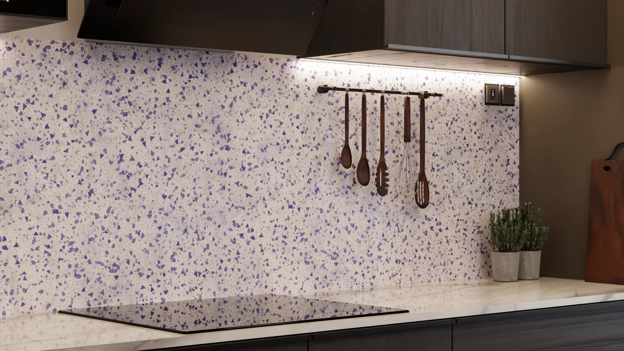 Küchenrückwand - Terrazzo Lavendel – Bild 7