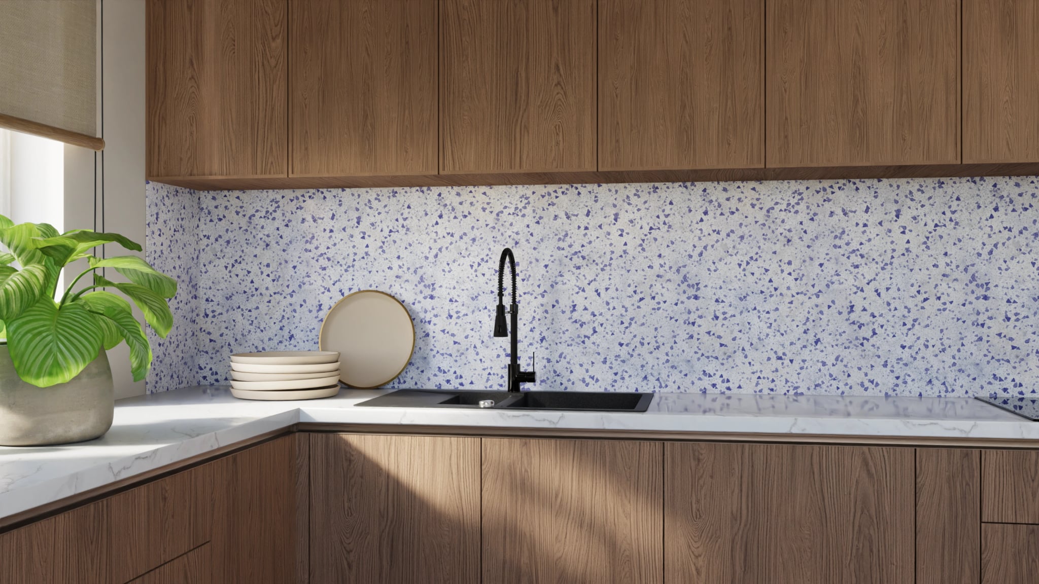 Küchenrückwand - Terrazzo Lavendel – Bild 9