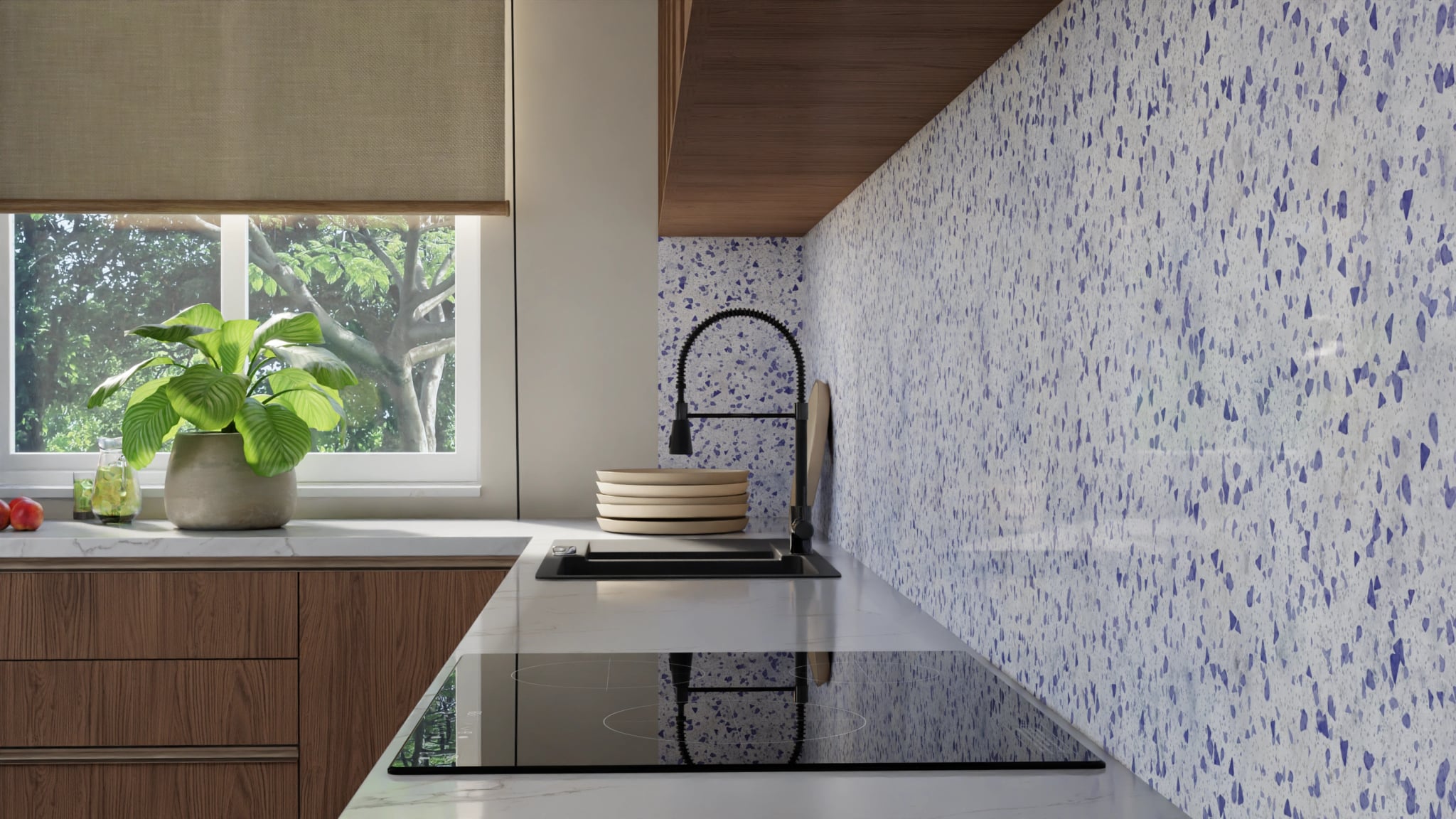Küchenrückwand - Terrazzo Lavendel – Bild 10