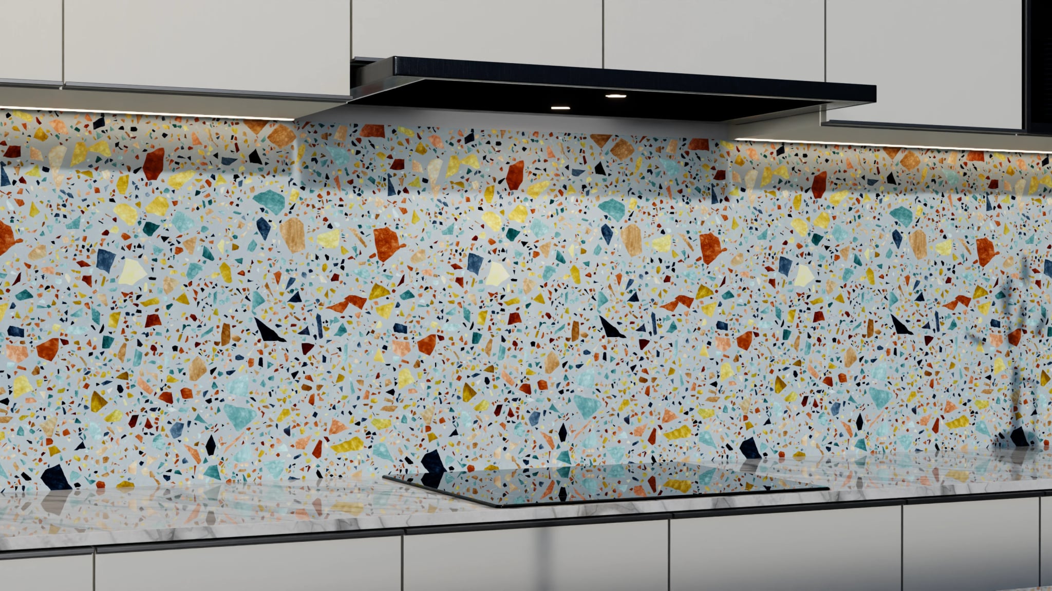 Küchenrückwand - Terrazzo Konfetti Salbei – Bild 3