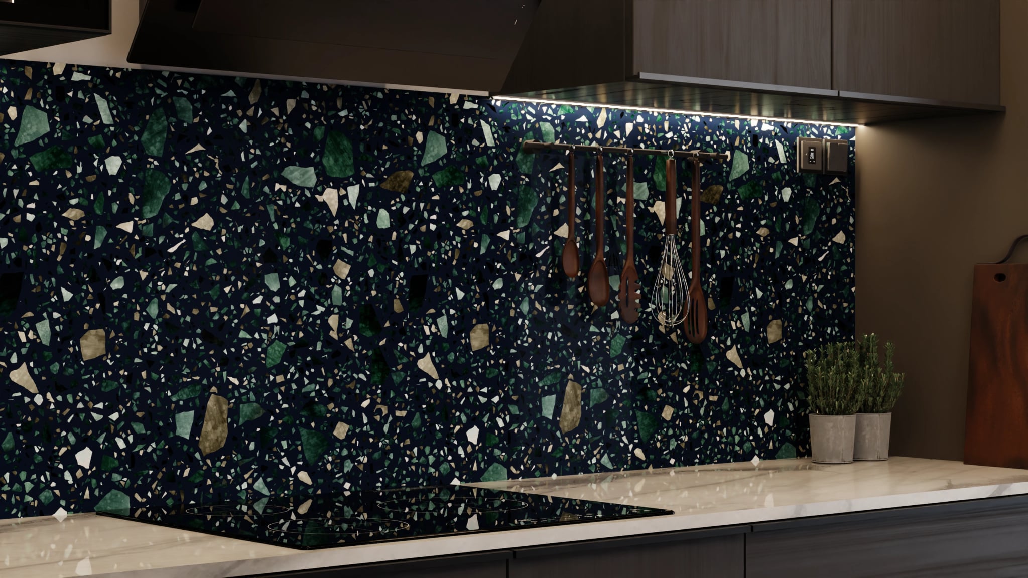 Küchenrückwand - Terrazzo Nachtblau – Bild 7