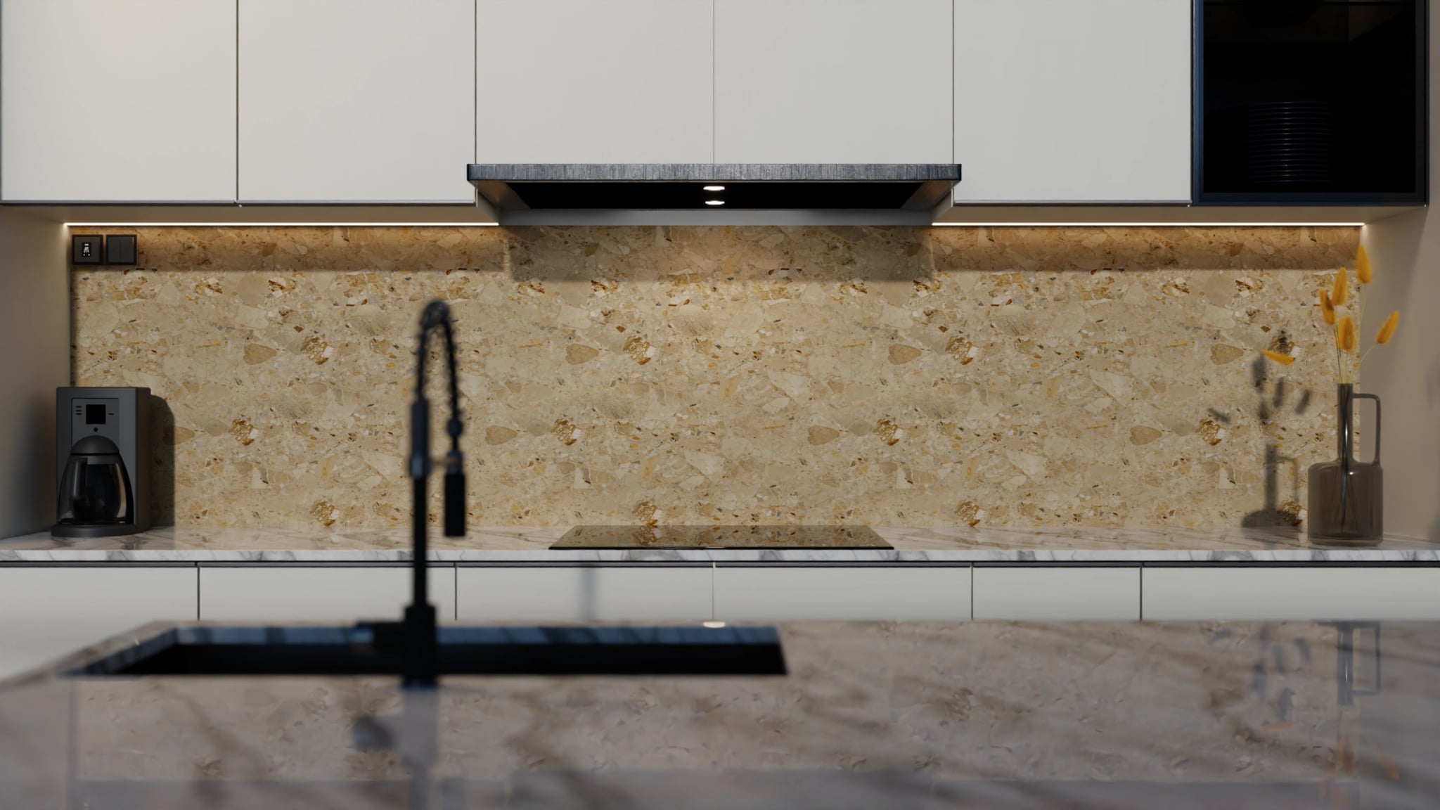 Küchenrückwand - Terrazzo Sandstein – Bild 4