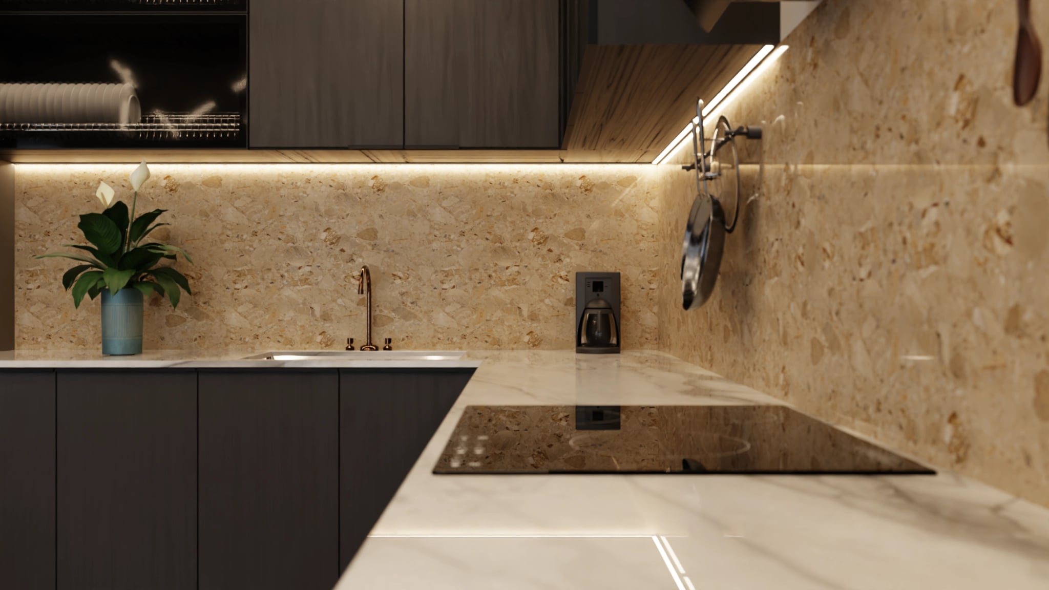 Küchenrückwand - Terrazzo Sandstein – Bild 6