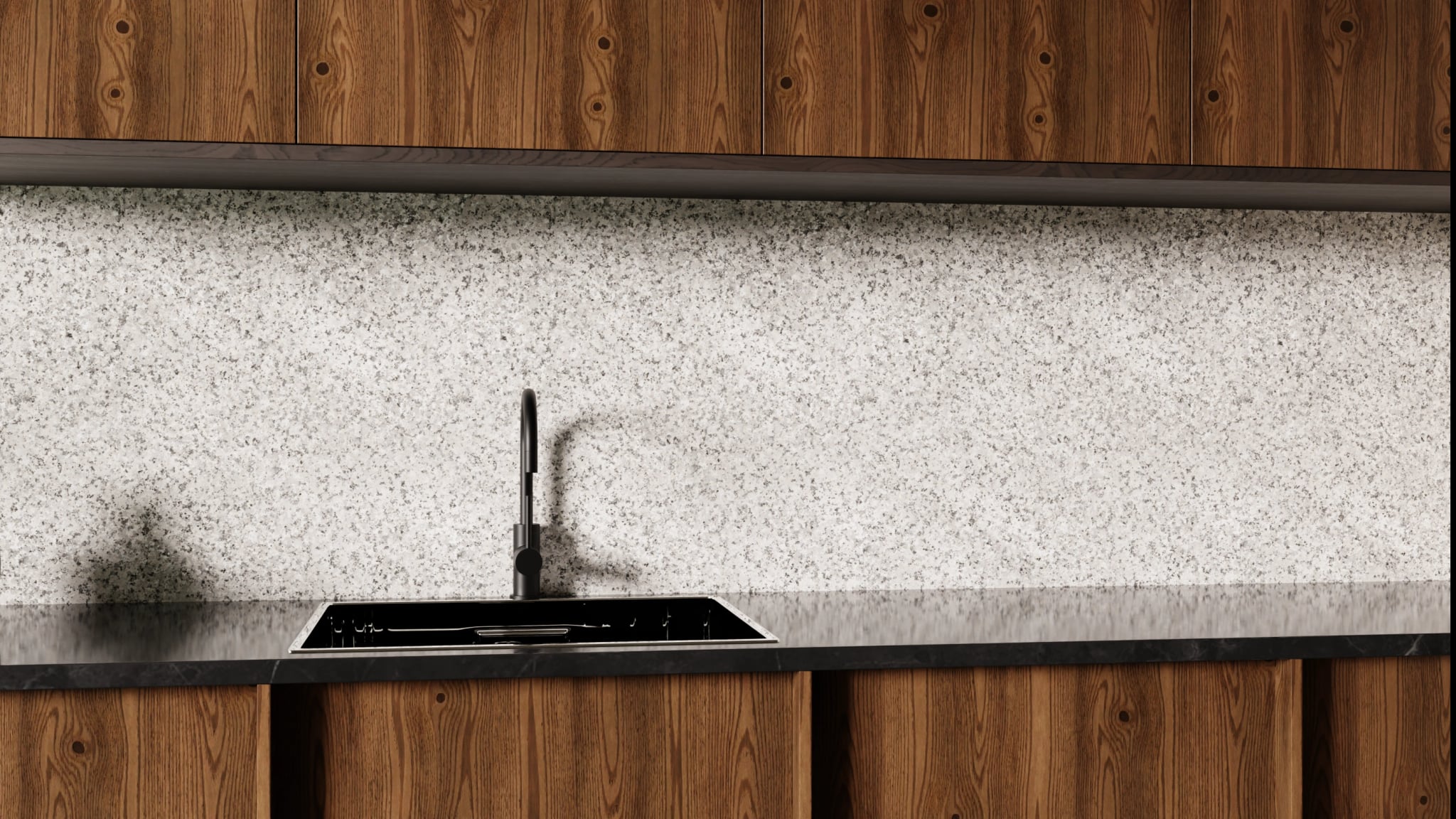 Küchenrückwand - Granit Silbergrau – Bild 1