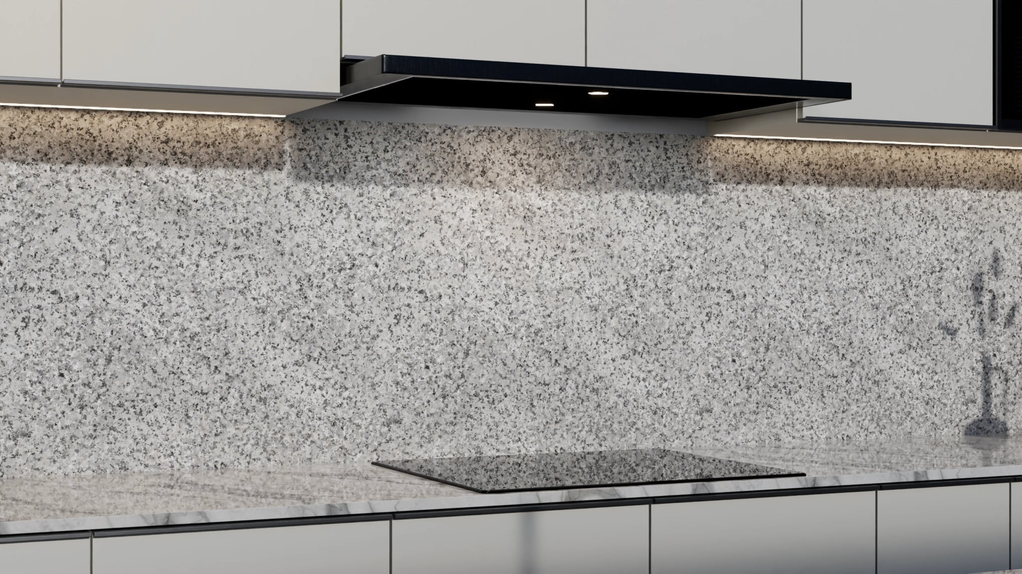 Küchenrückwand - Granit Silbergrau – Bild 3