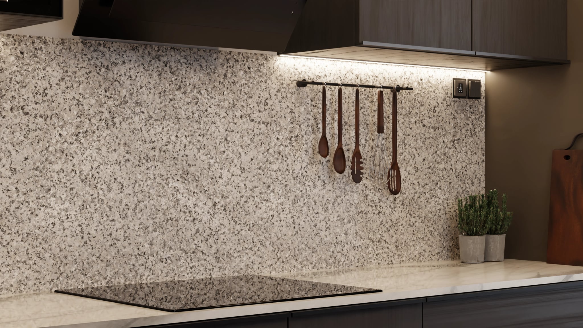 Küchenrückwand - Granit Silbergrau – Bild 7