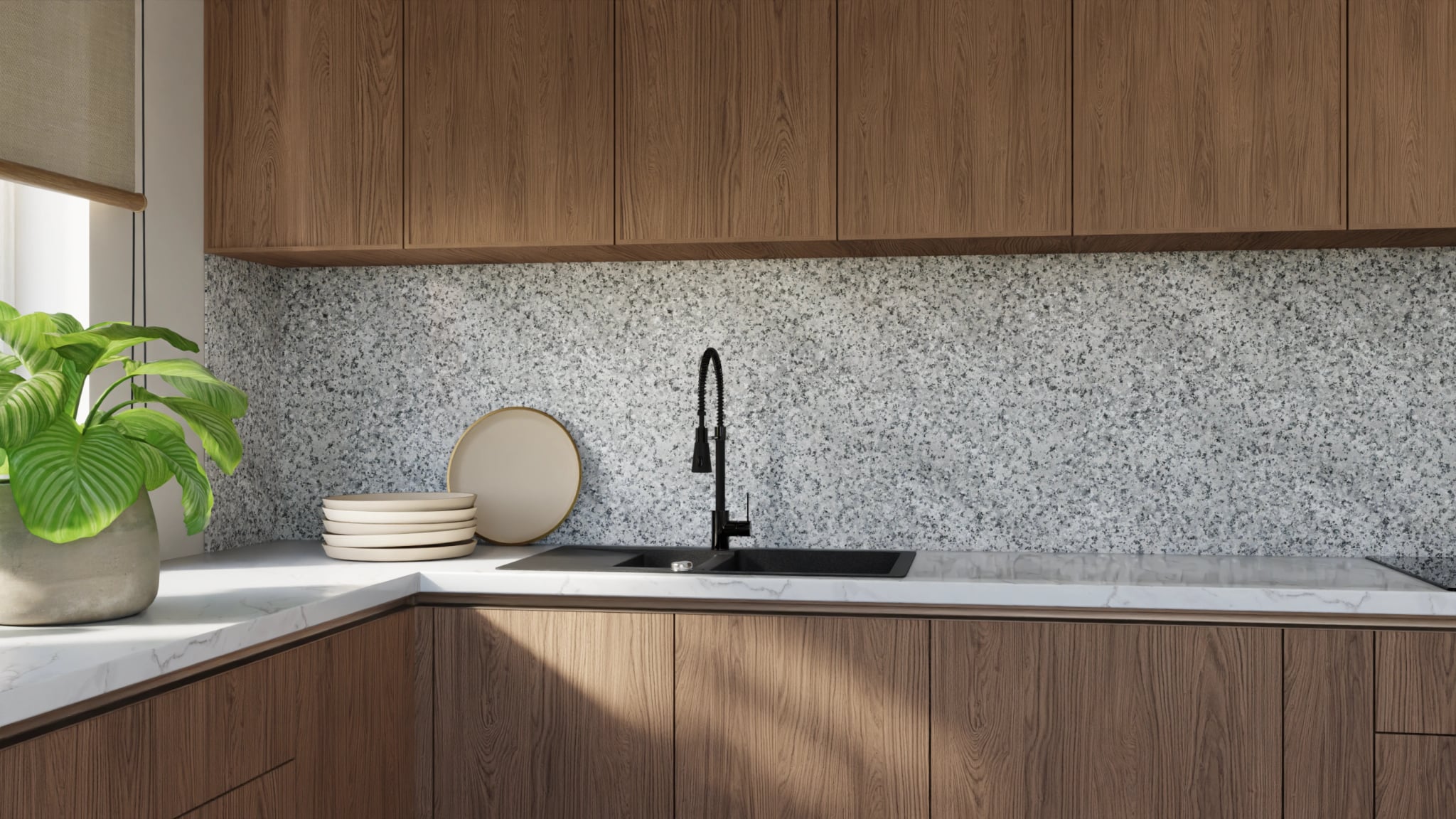 Küchenrückwand - Granit Silbergrau – Bild 9