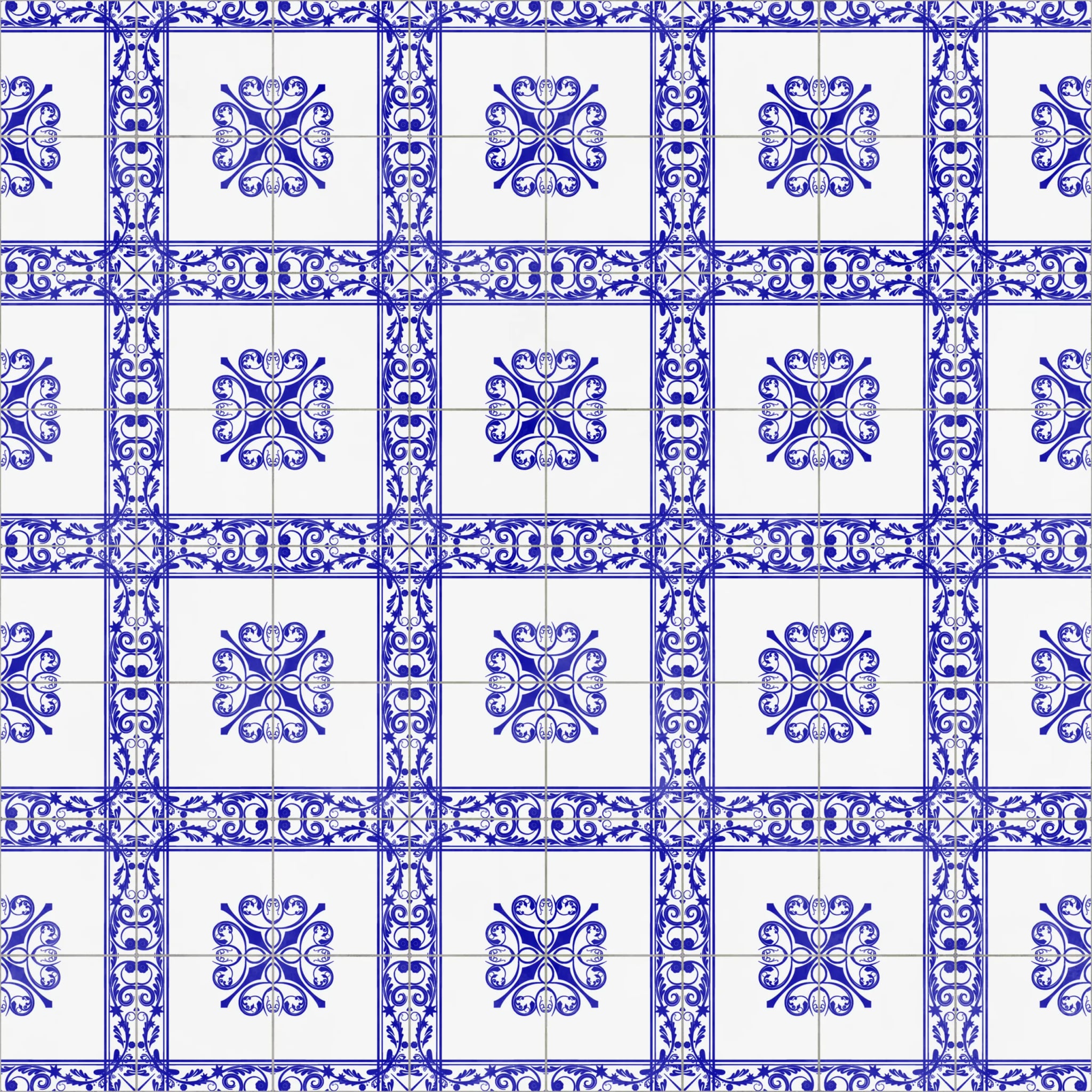 Küchenrückwand - Azulejo Rahmen Kobalt – Bild 11