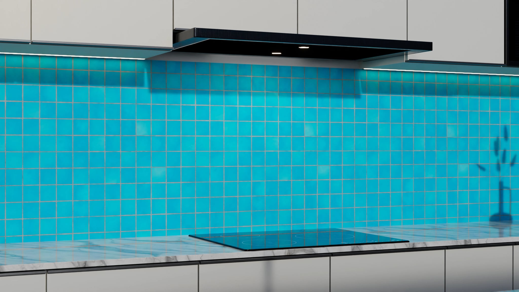 Küchenrückwand - Pool-Fliesen Türkis – Bild 3
