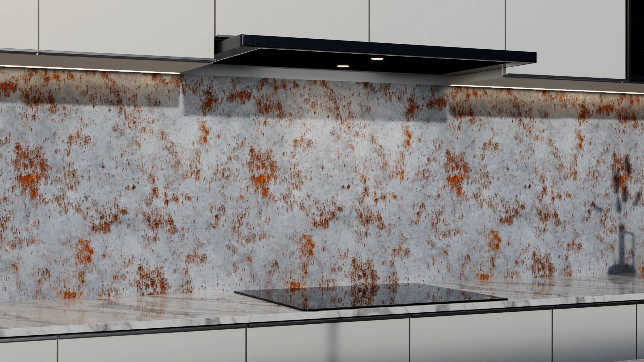 Küchenrückwand - Metall Rost Grau-Patina – Bild 3