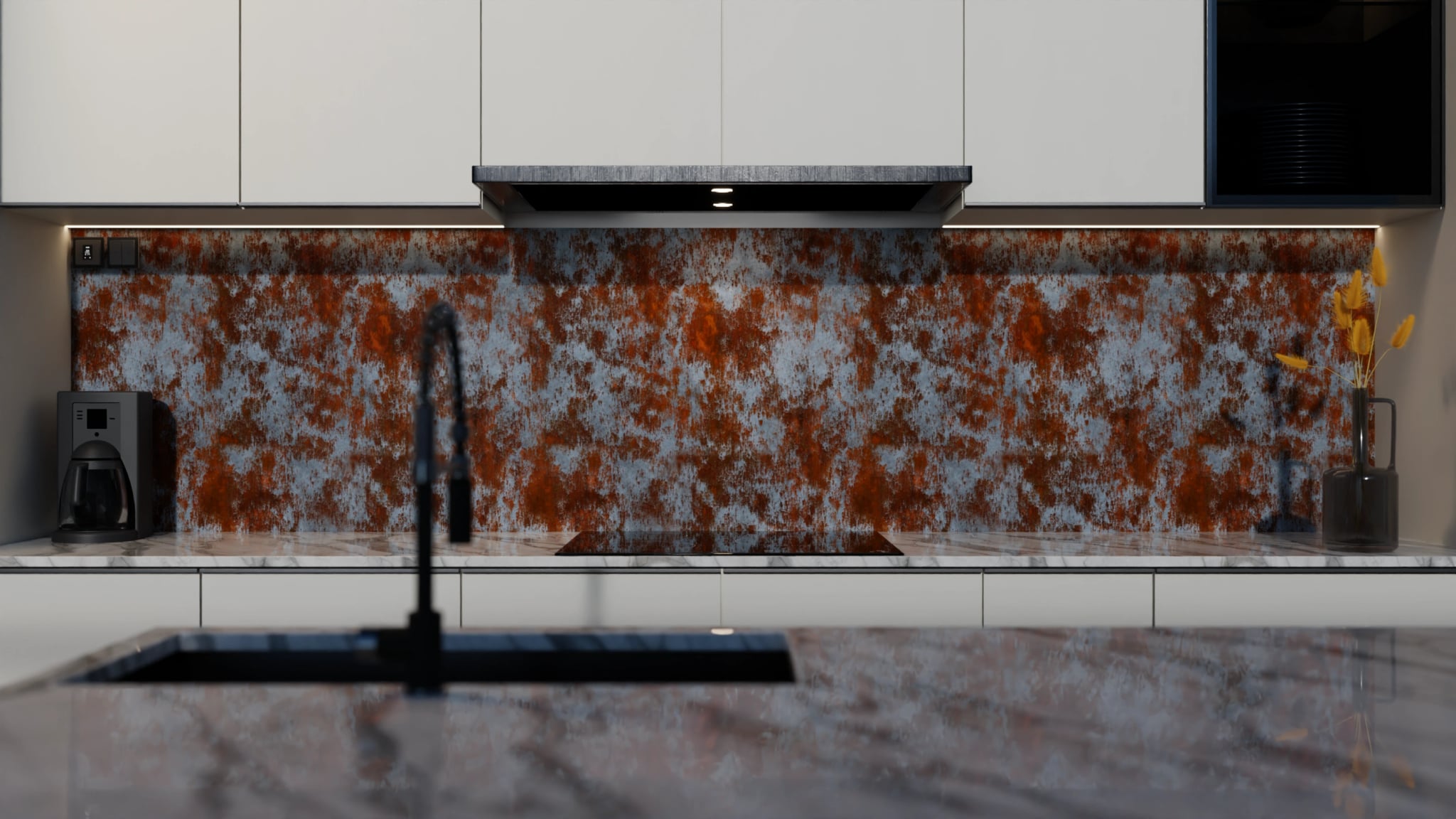 Küchenrückwand - Metall Rost Intensiv – Bild 4