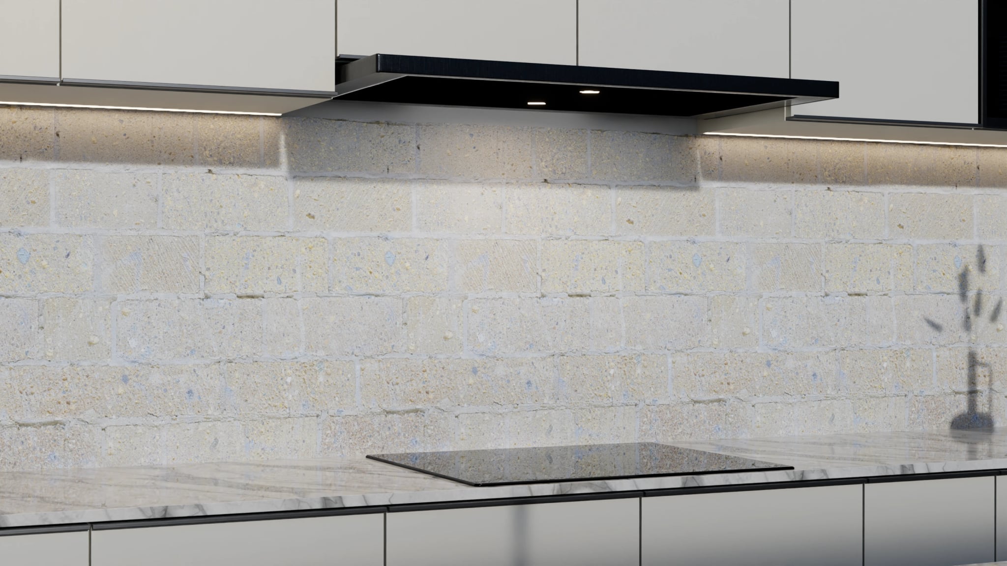 Küchenrückwand - Sandstein-Mauerwerk Creme – Bild 3