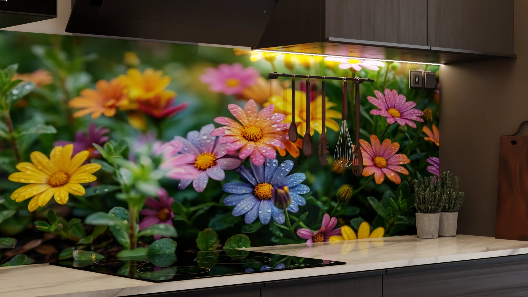 Küchenrückwand - Margeriten Bunter Mix – Bild 7