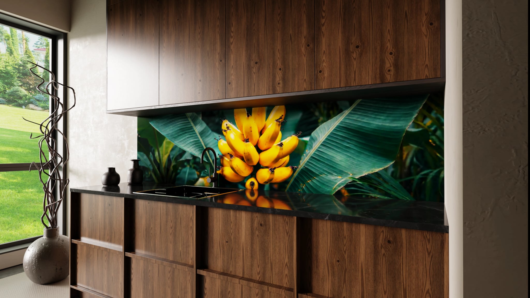 Küchenrückwand - Banane Tropisch Goldgelb – Bild 2