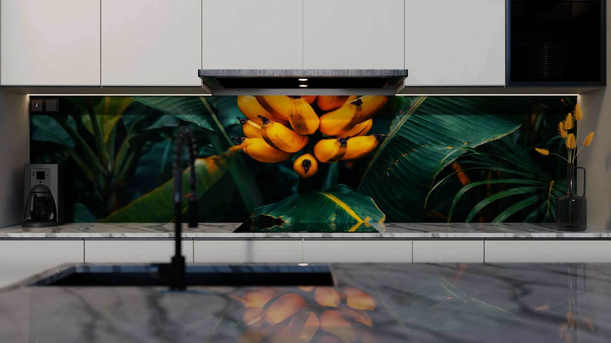 Küchenrückwand - Banane Tropisch Goldgelb – Bild 4