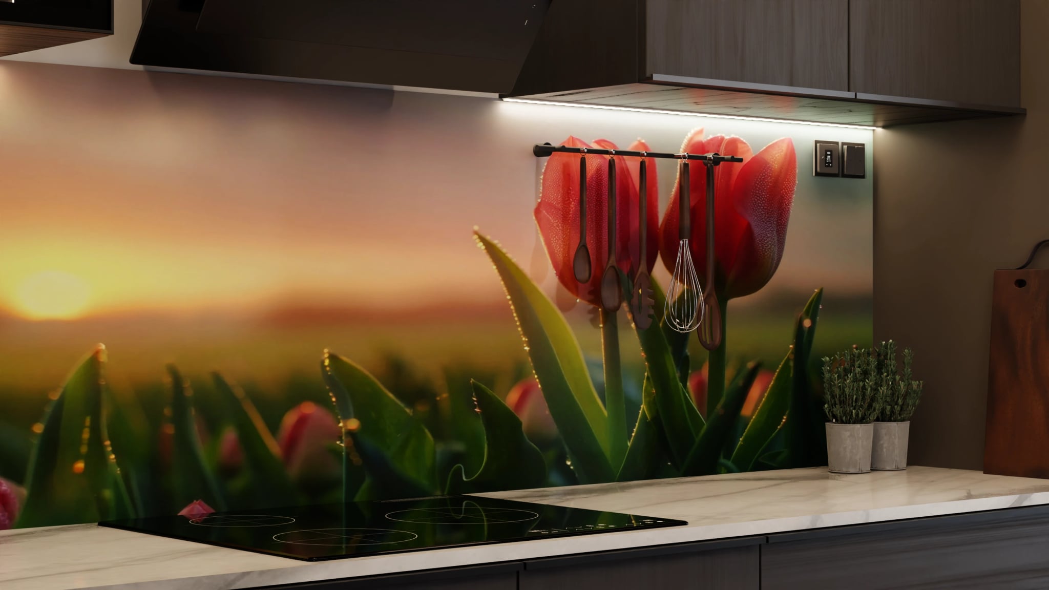 Küchenrückwand - Tulpen Rot Morgenrot – Bild 7