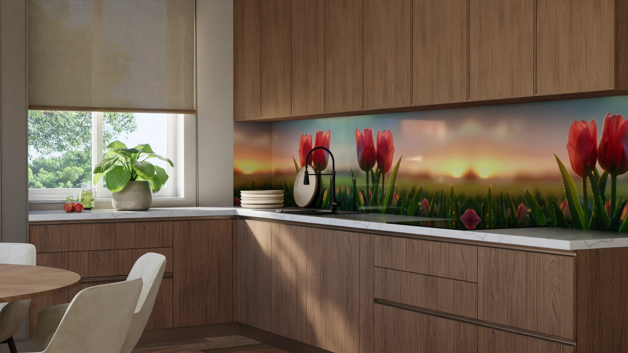 Küchenrückwand - Tulpen Rot Morgenrot – Bild 8