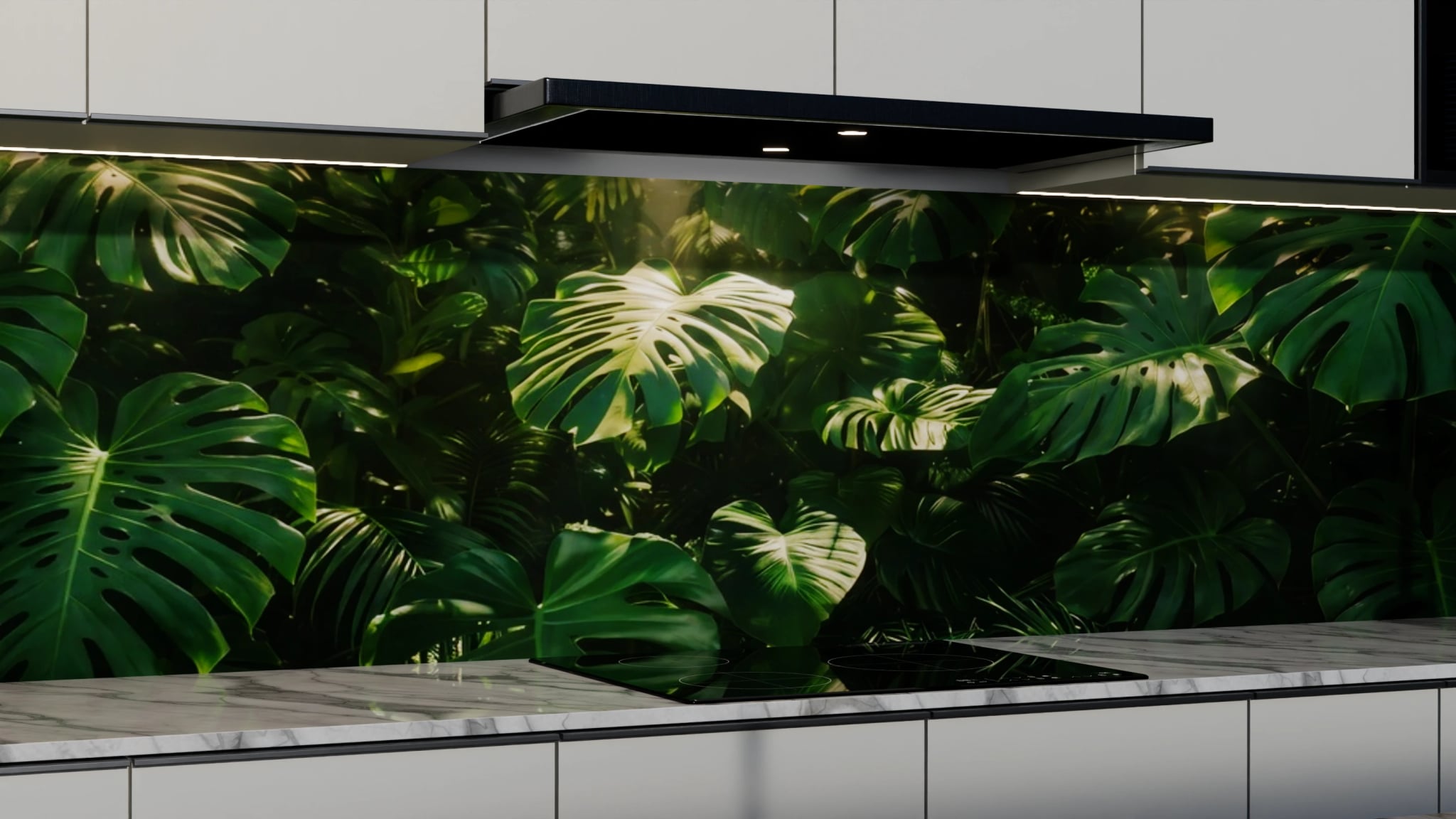 Küchenrückwand - Monstera Dschungel Sonnenlicht – Bild 3