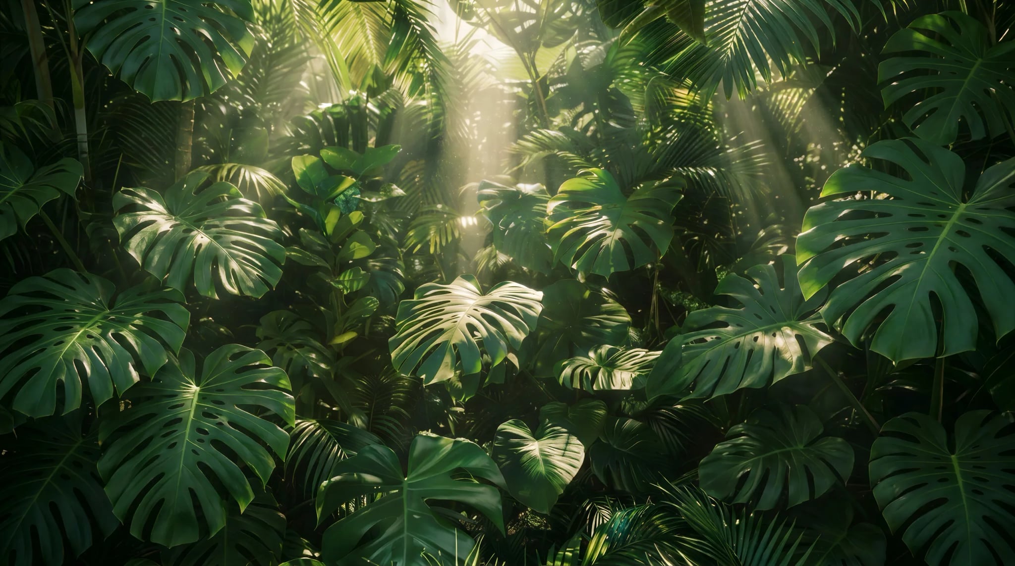 Küchenrückwand - Monstera Dschungel Sonnenlicht – Bild 11