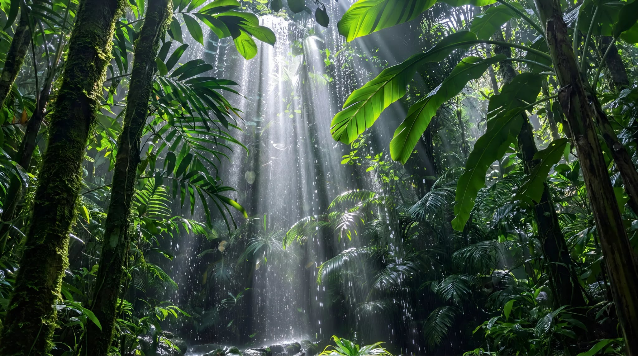 Küchenrückwand - Regenwald Sonnenstrahlen Regen – Bild 11