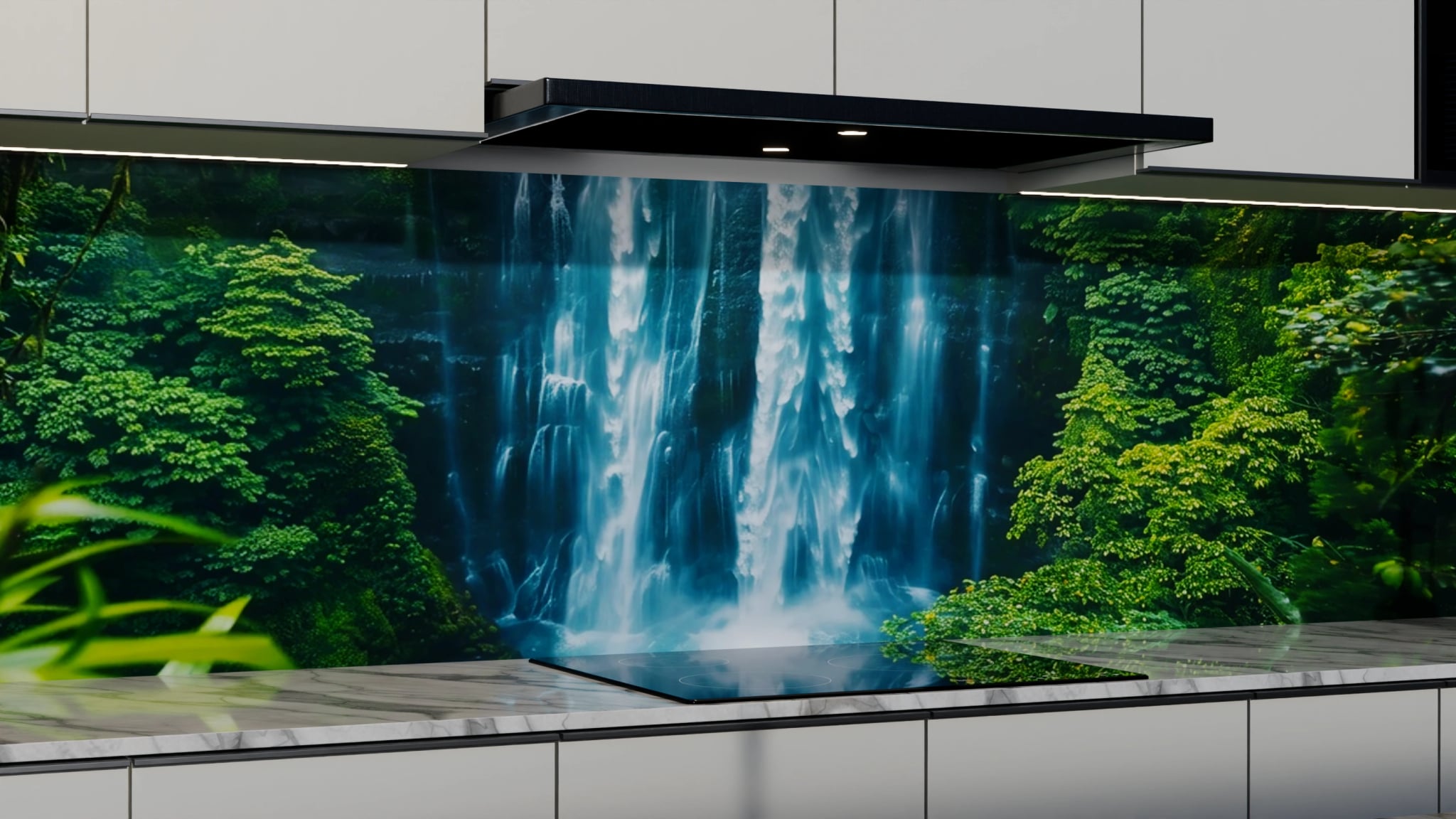 Küchenrückwand - Wasserfall Tropisch Dschungel – Bild 3