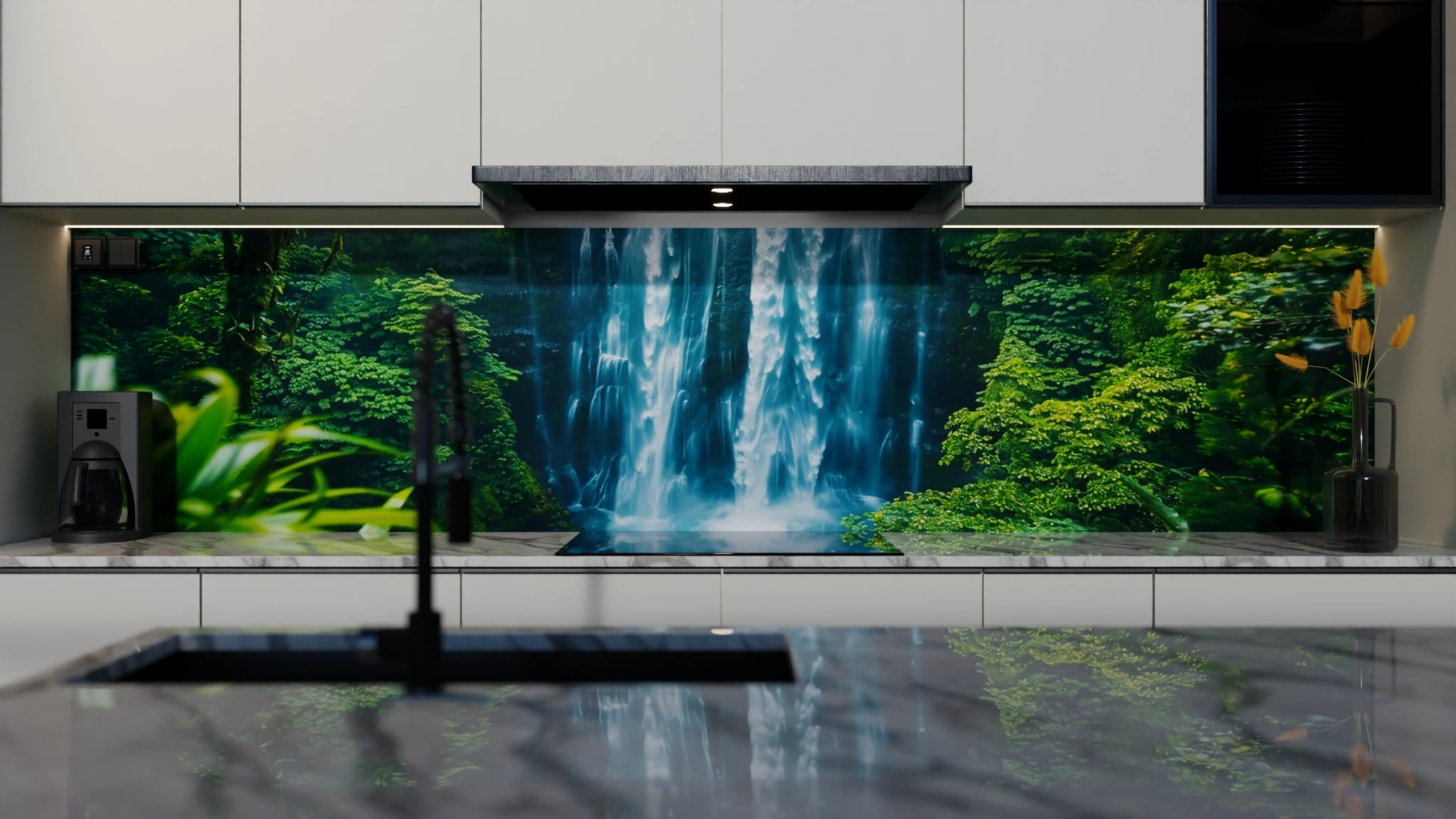 Küchenrückwand - Wasserfall Tropisch Dschungel – Bild 4