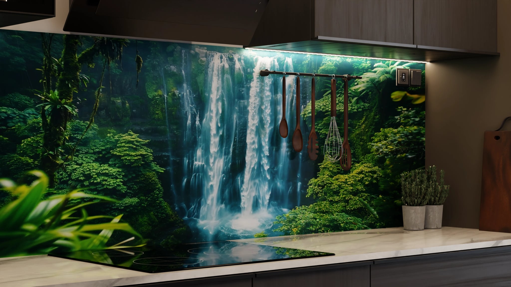 Küchenrückwand - Wasserfall Tropisch Dschungel – Bild 7
