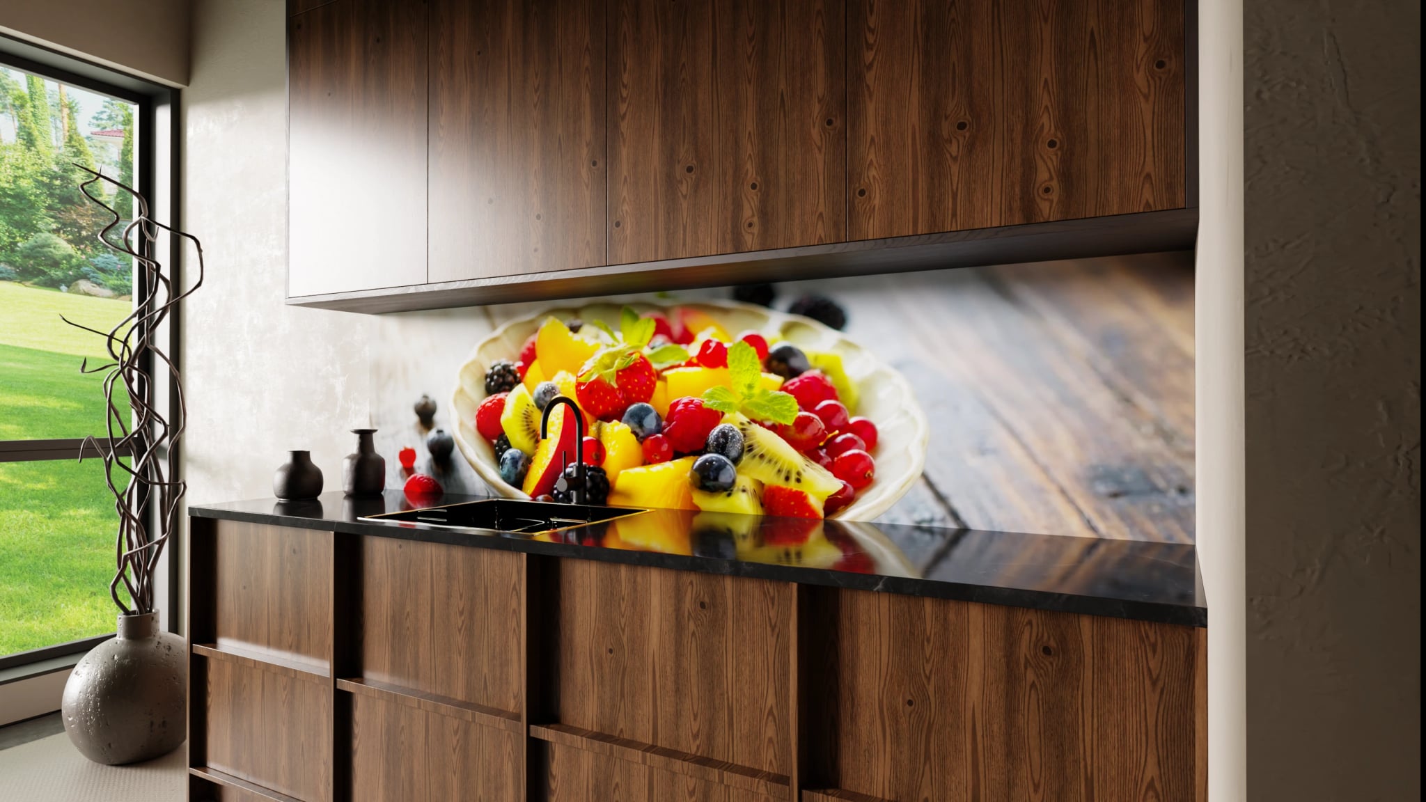 Küchenrückwand - Obstsalat Bunt Schüssel – Bild 2