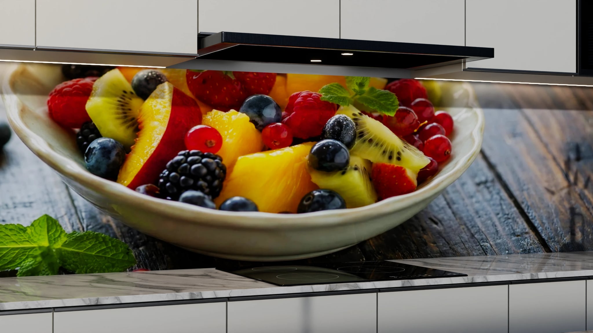 Küchenrückwand - Obstsalat Bunt Schüssel – Bild 3