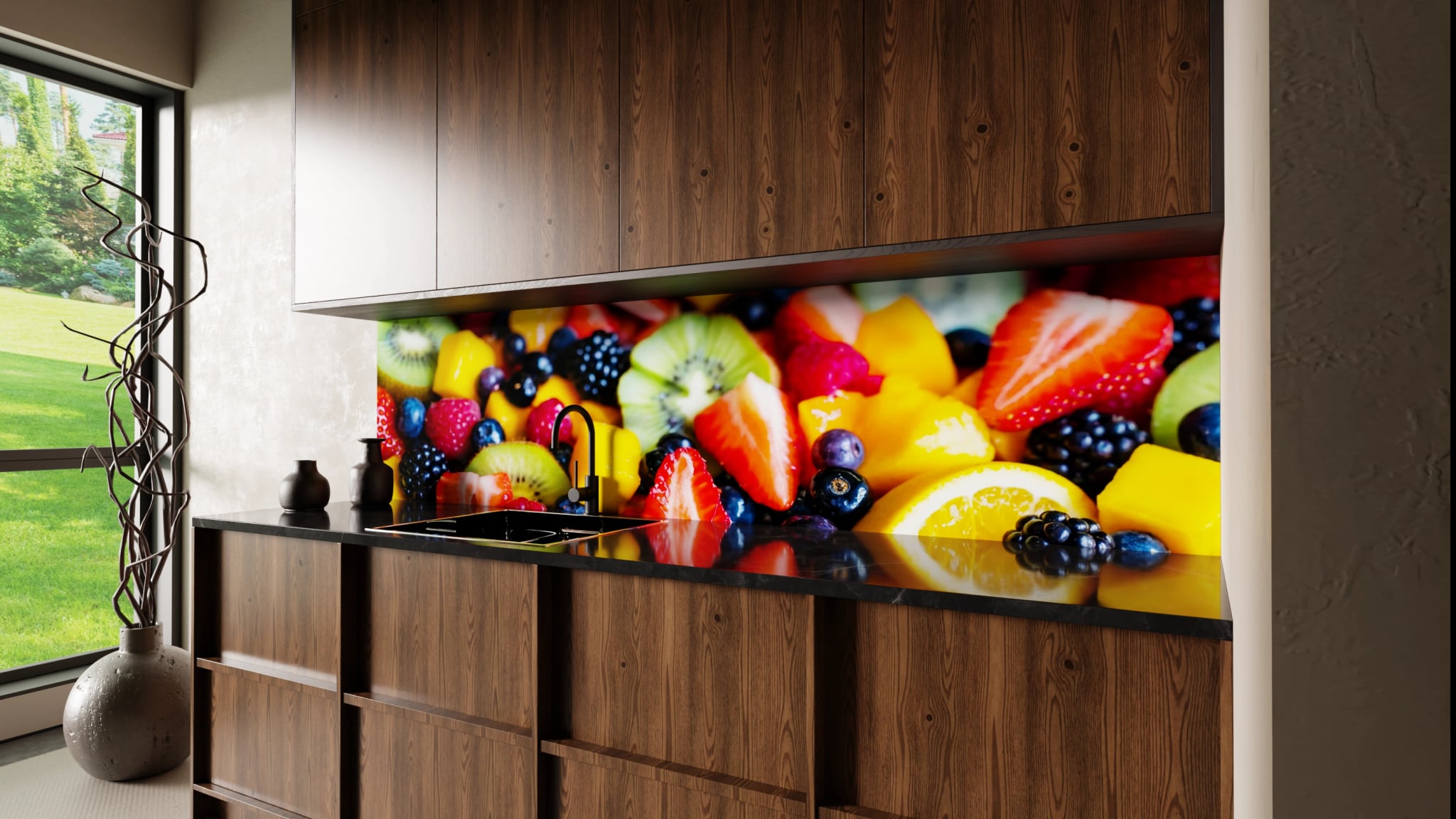 Küchenrückwand - Fruchtsalat Bunt Nahaufnahme – Bild 2