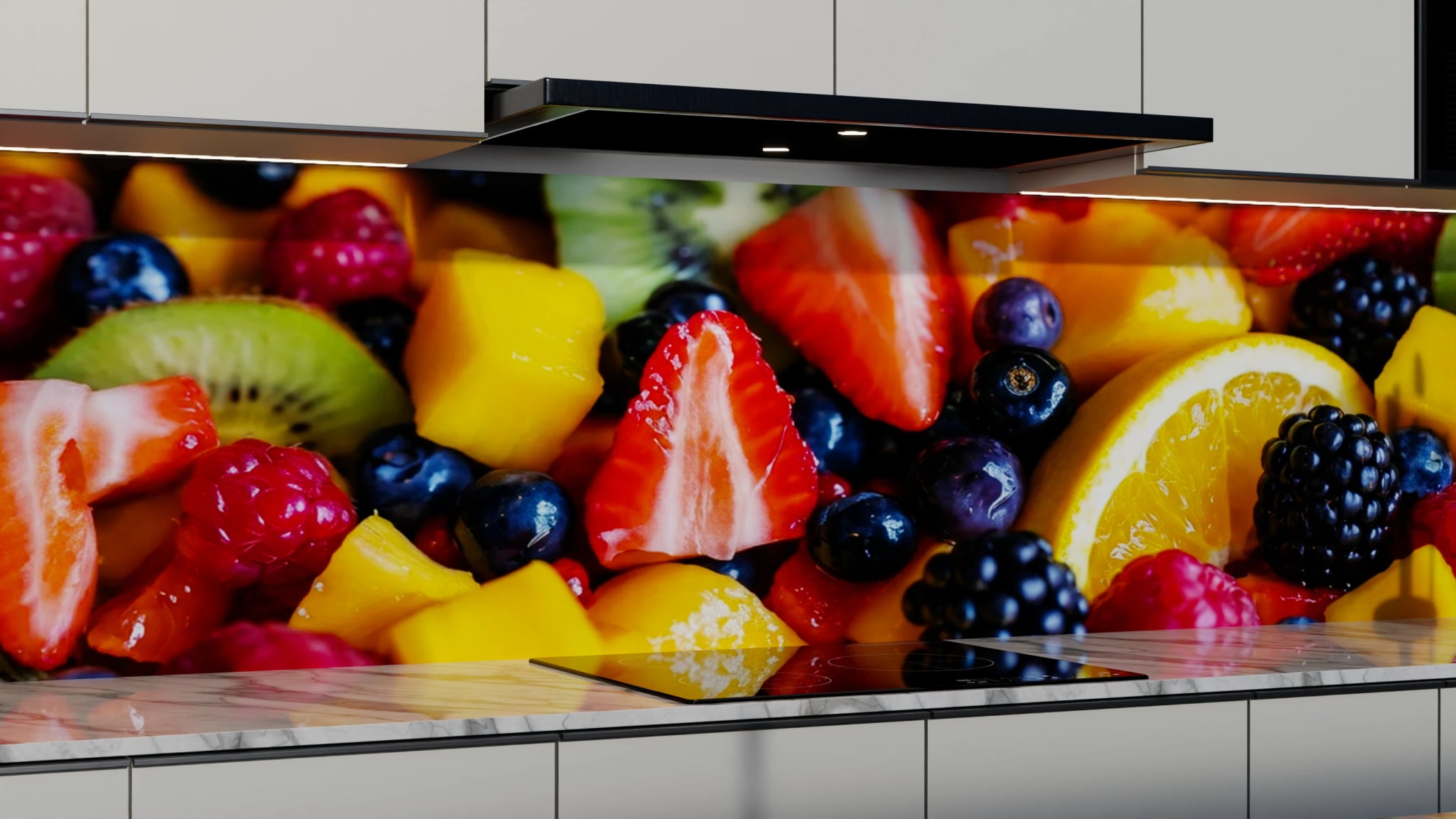Küchenrückwand - Fruchtsalat Bunt Nahaufnahme – Bild 3