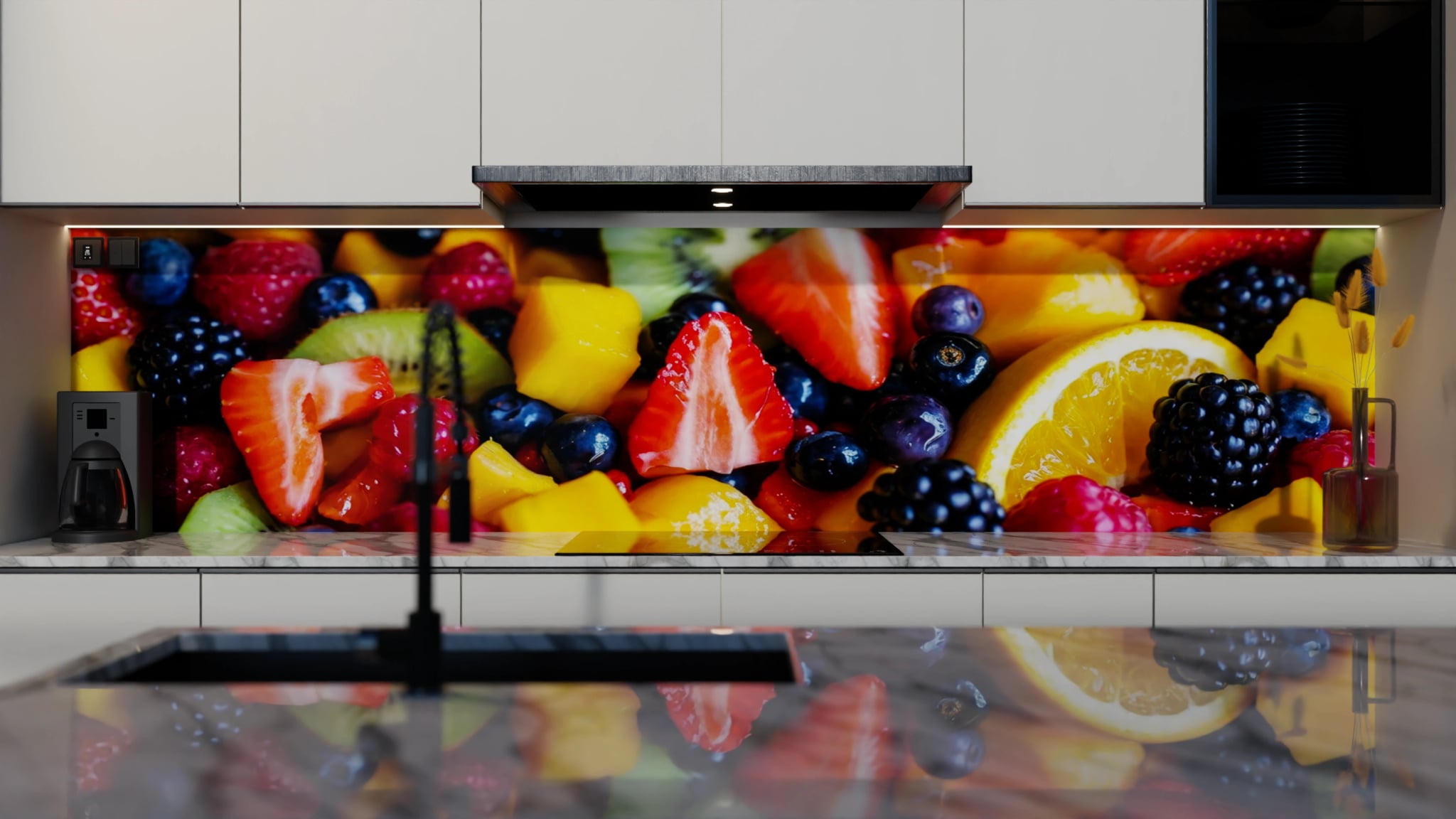 Küchenrückwand - Fruchtsalat Bunt Nahaufnahme – Bild 4