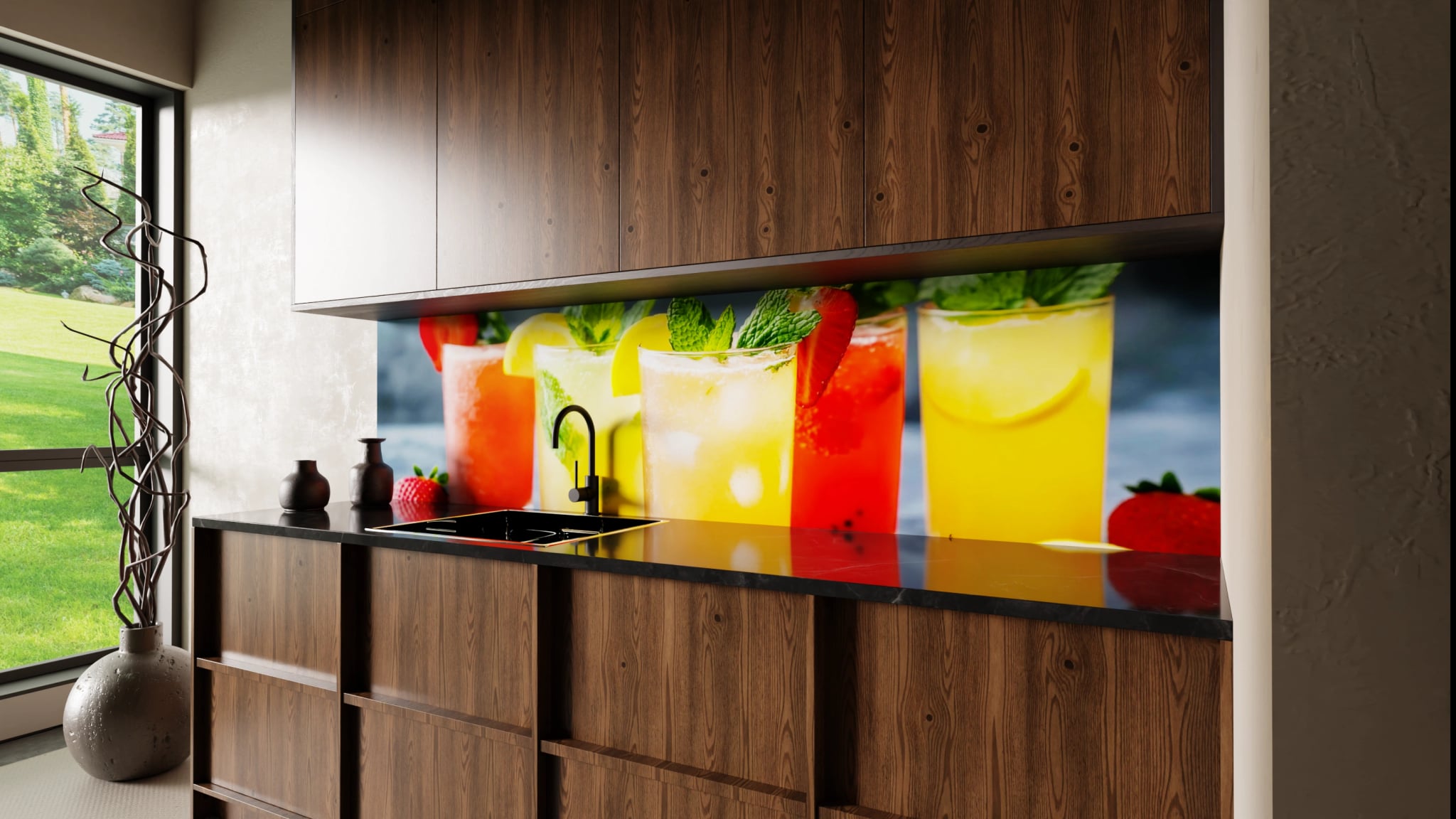 Küchenrückwand - Sommerdrinks Bunt Zitrone – Bild 2