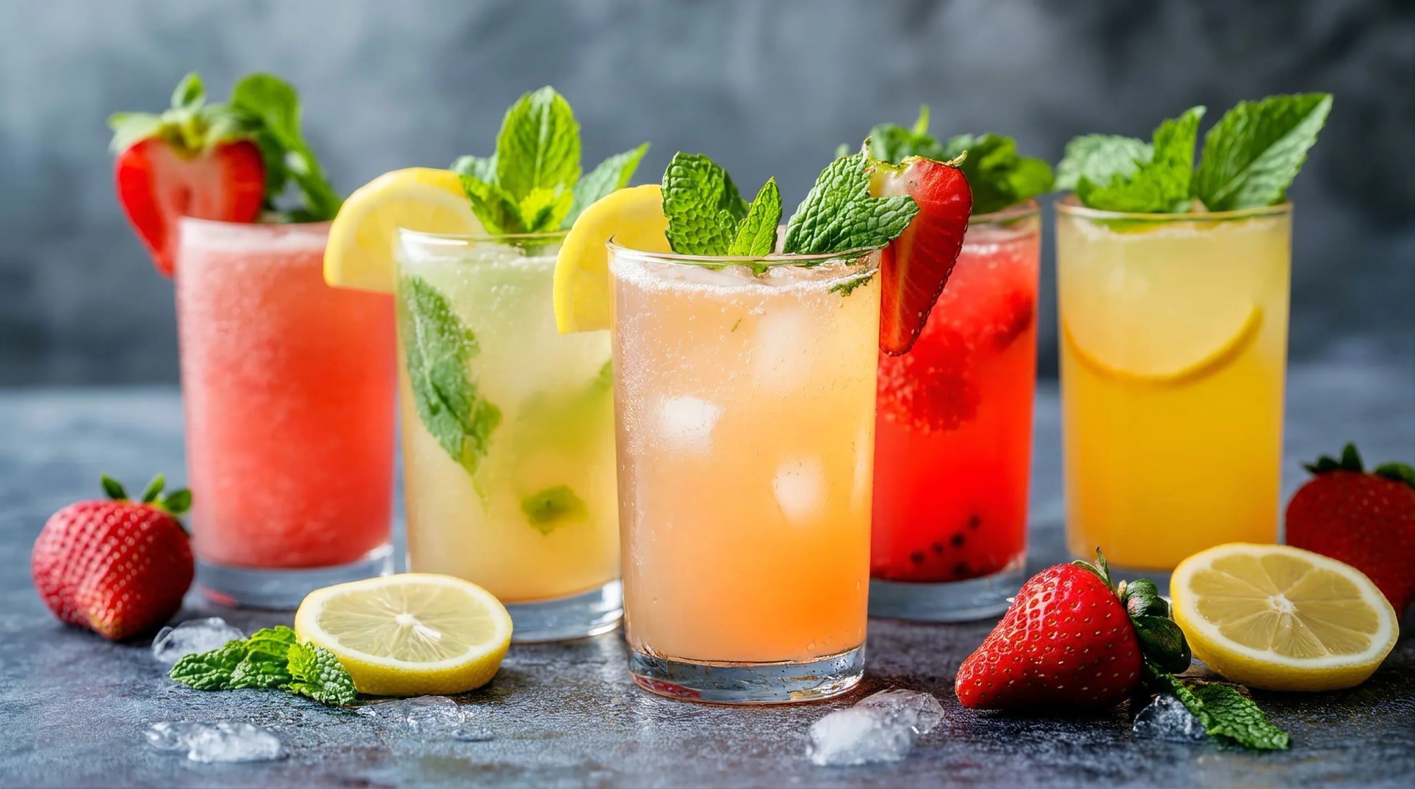 Küchenrückwand - Sommerdrinks Bunt Zitrone – Bild 11