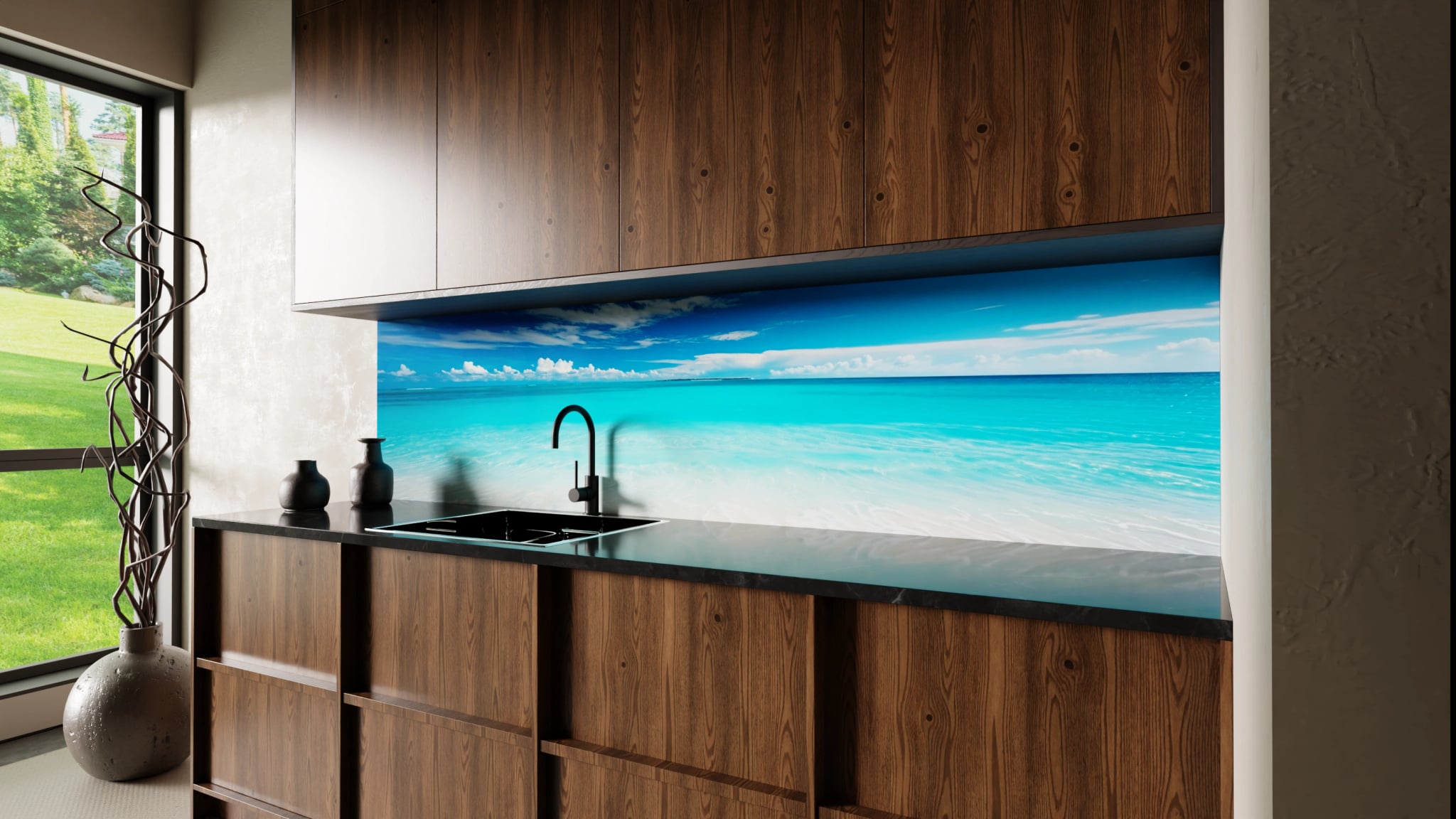Küchenrückwand - Traumstrand Türkis Horizont – Bild 2
